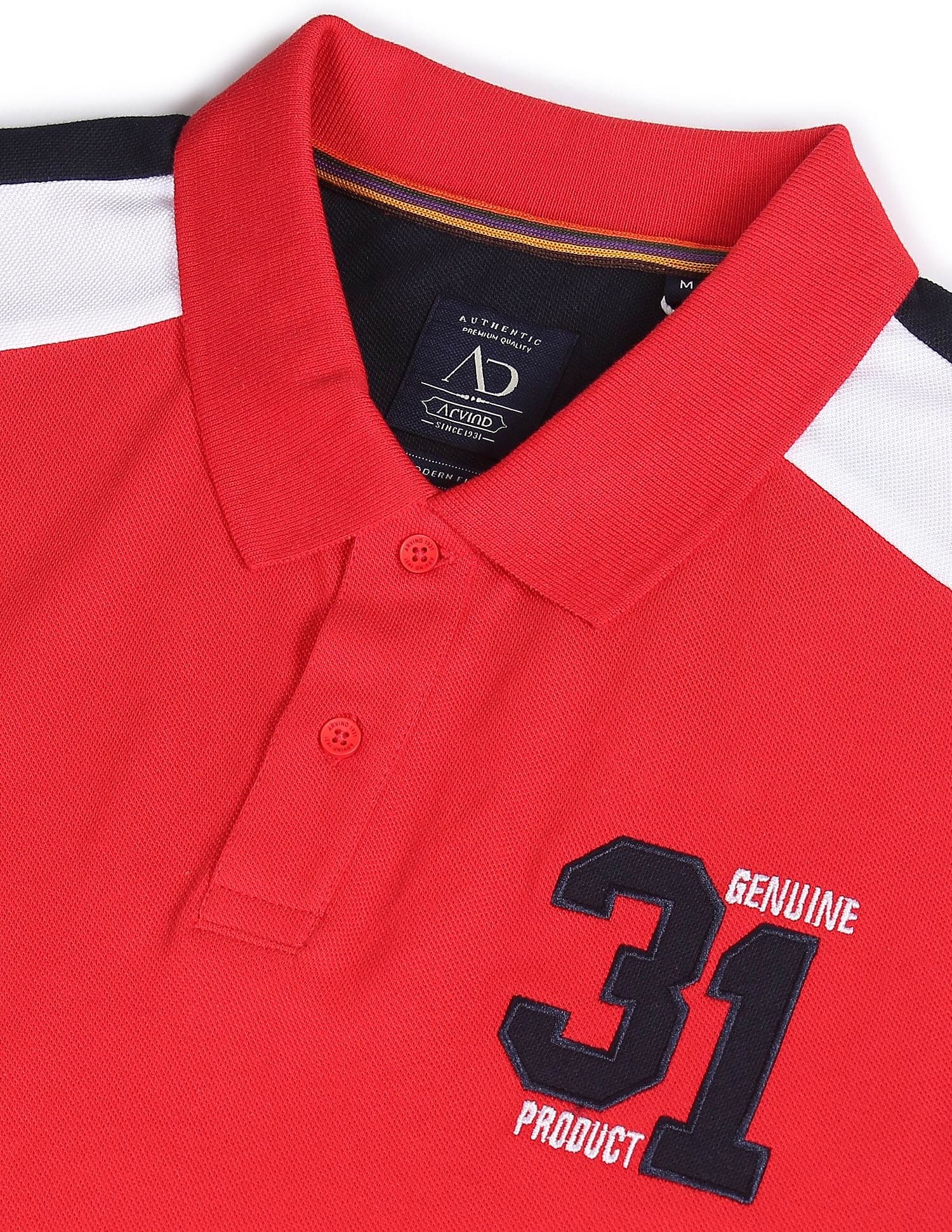 AD by Arvind Colour Block Sporty Polo Shirt