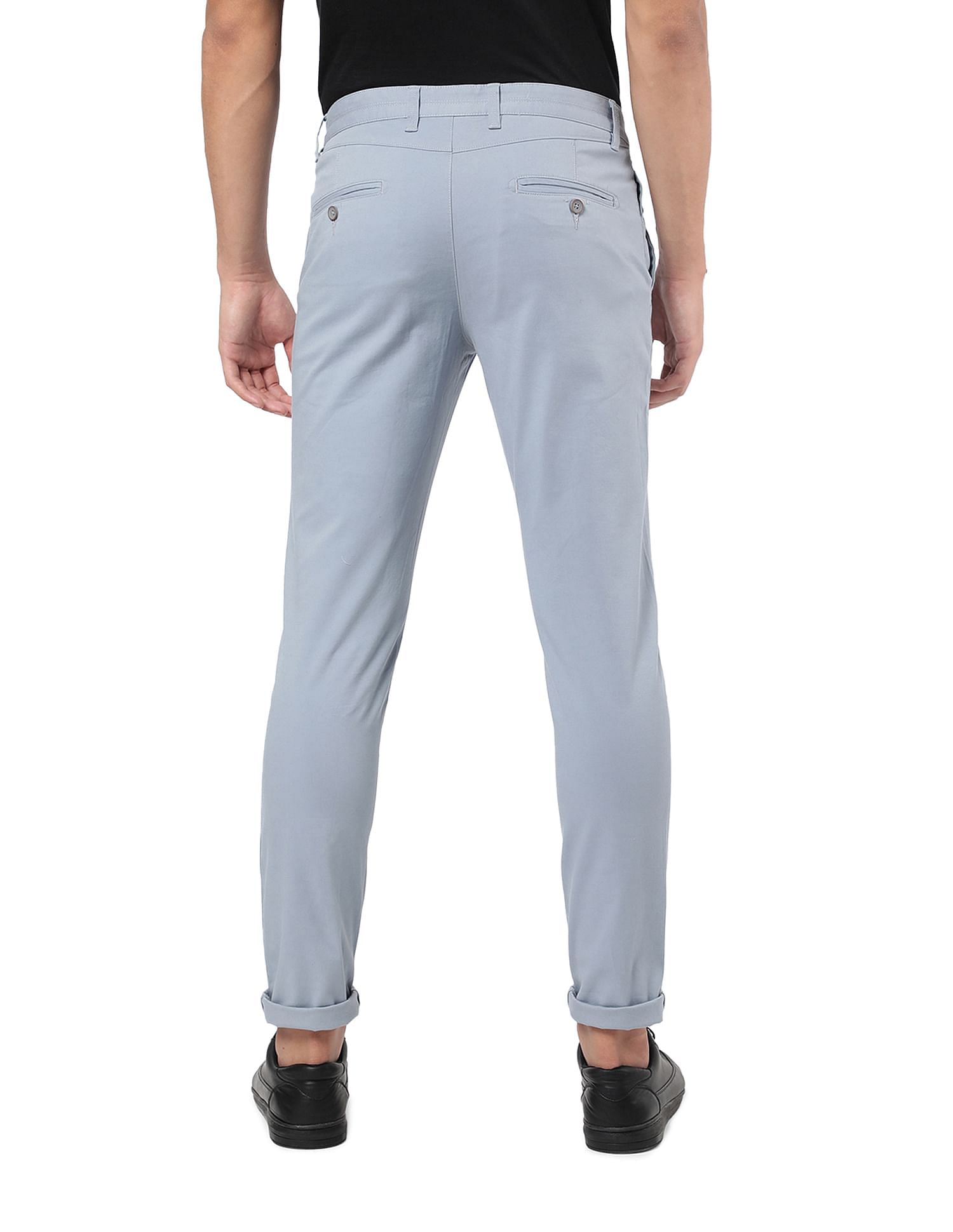 Buy Light Blue Trousers & Pants for Men by JOHN PLAYERS Online | Ajio.com