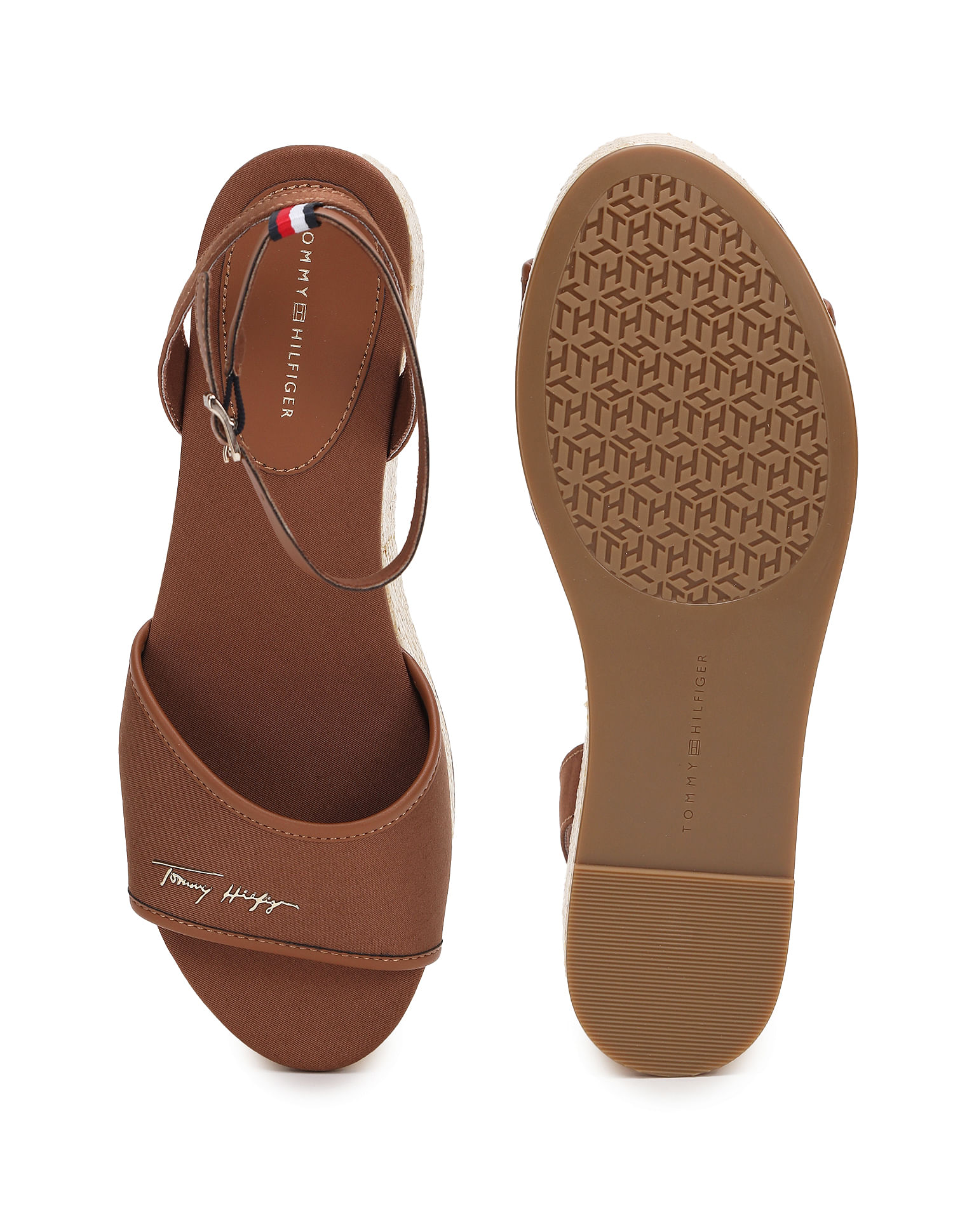 Tommy Hilfiger Sustainable Signature Logo Platform Sandals