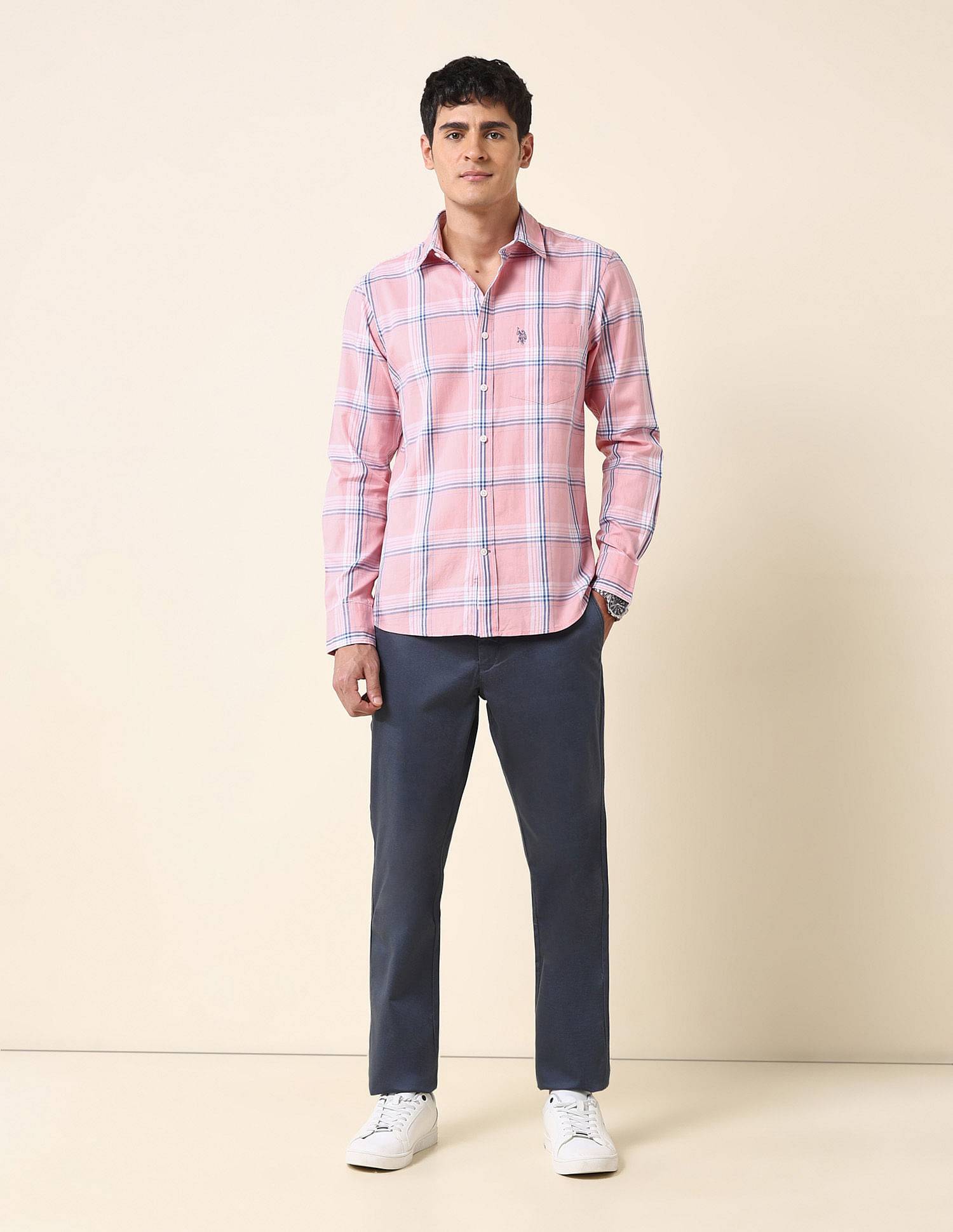 U.S. Polo Assn. Tartan Checked Tailored Fit Shirt