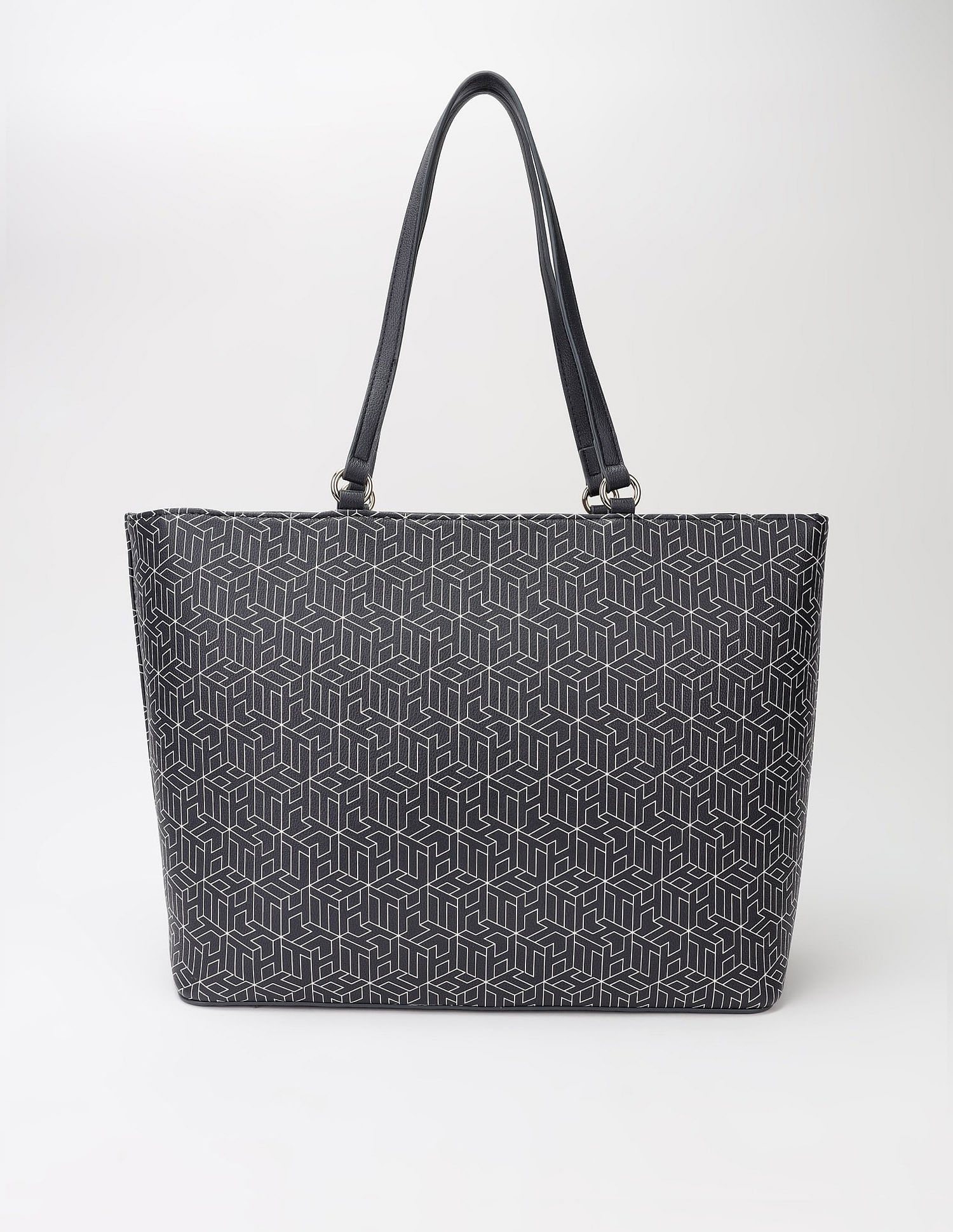 Tommy Hilfiger Logo Blue Pu Tote Bag