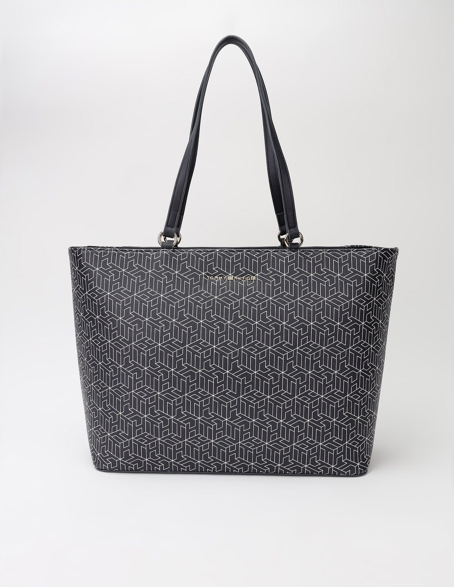 Tommy Hilfiger Logo Blue Pu Tote Bag
