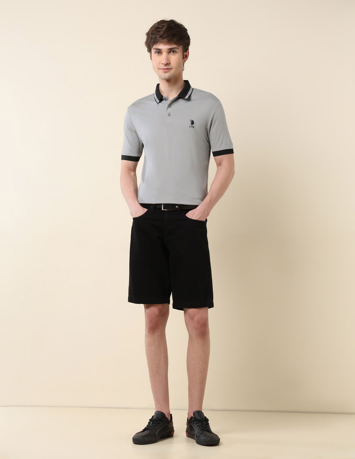 U.S. Polo Assn. Solid Monochrome Majesty Polo Shirt