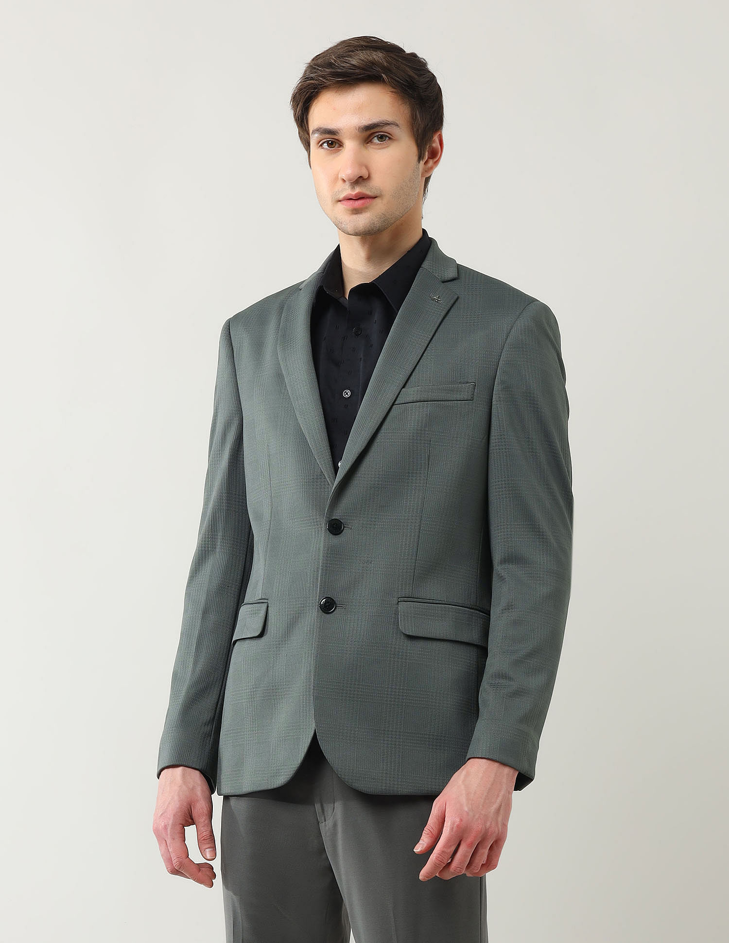 Arrow Zero Calorie Slim Fit Textured Blazer