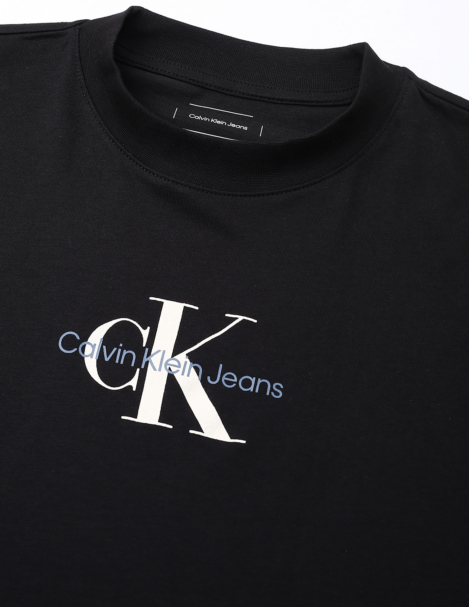 Tシャツ・カットソー ^ ^ Women's Charcoal Hero Monologo Crewneck Short Buy Calvin Klein Jeans Sustainable Monologo Boyfriend T