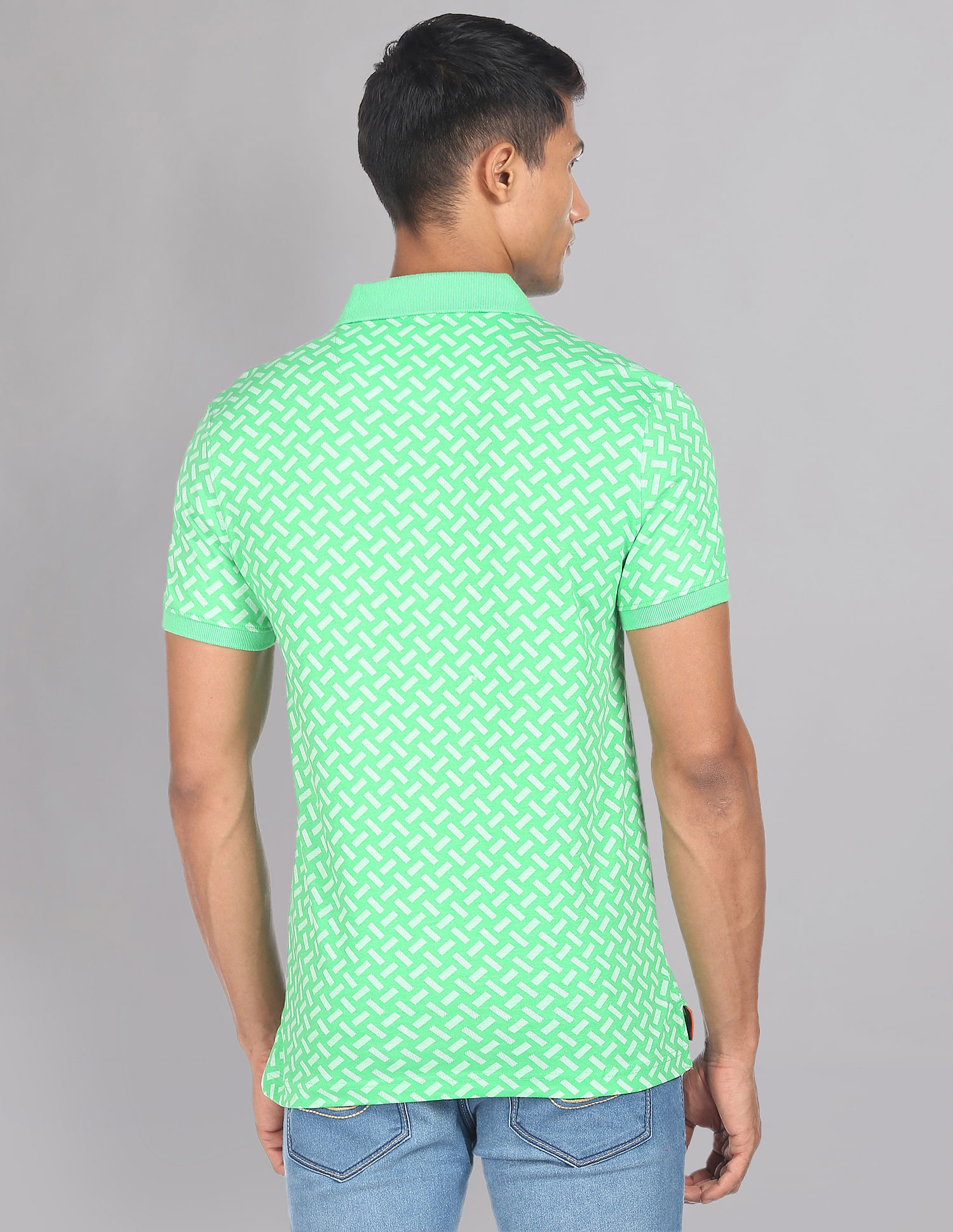 AD by Arvind Modern All Over Print Polo Shirt
