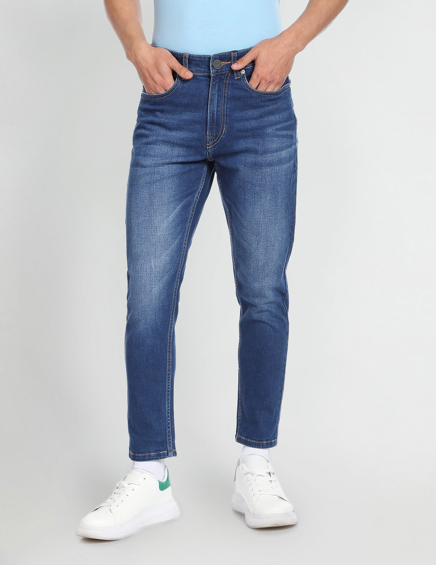 Flying Machine Mankle Slim Tapered Fit Stone Wash Jeans
