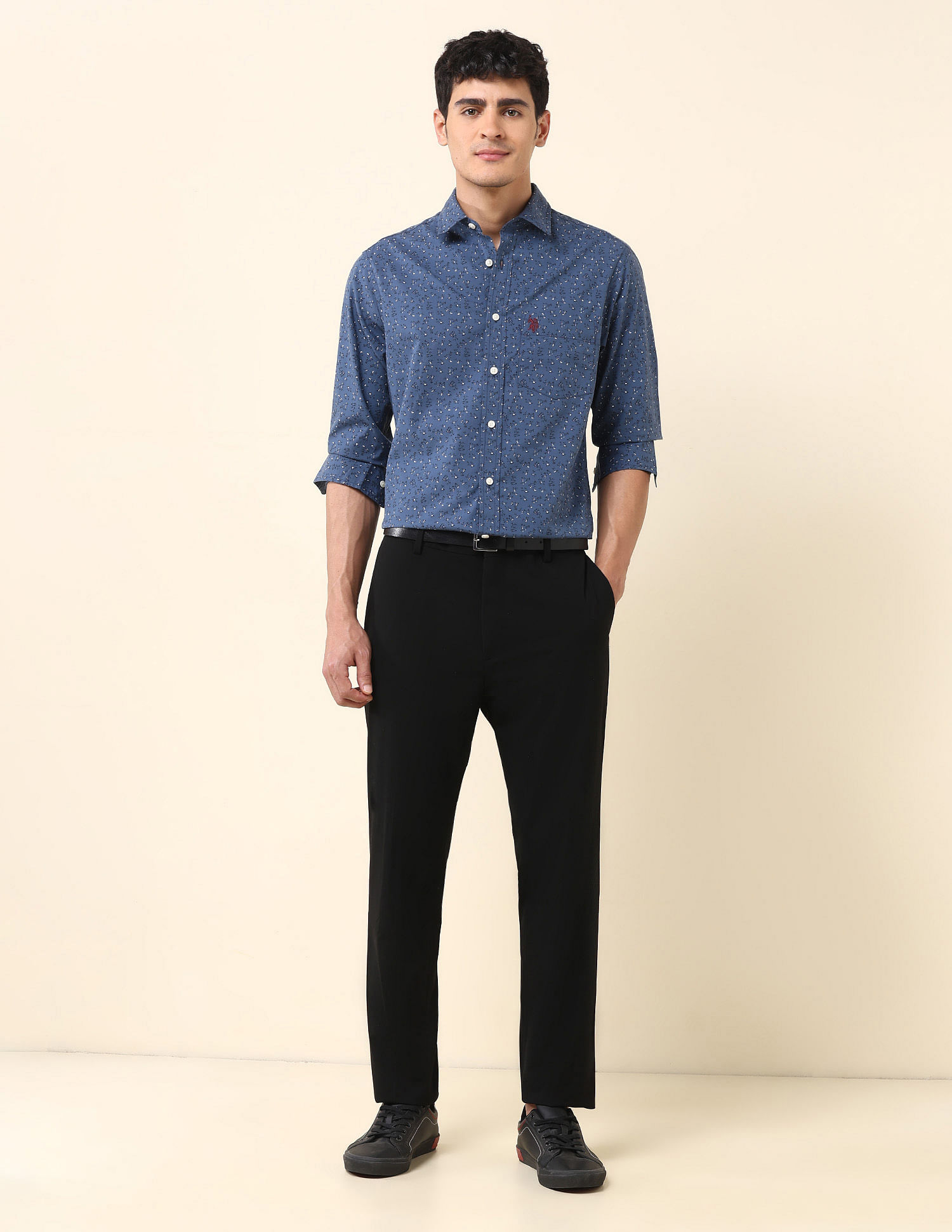 U.S. Polo Assn. Pure Cotton Floral Printed Shirt