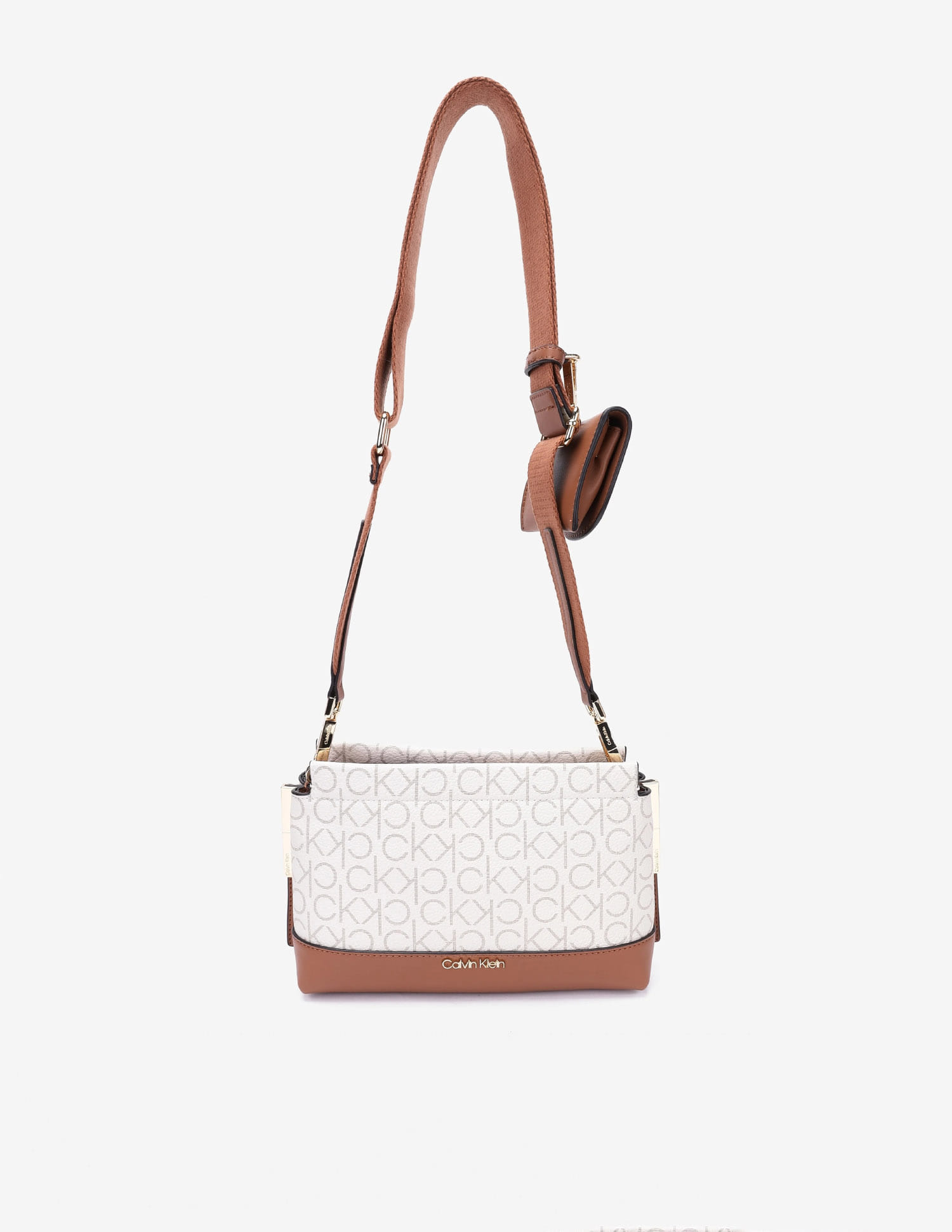 Buy Calvin Klein Logo White Pu Sling Bag