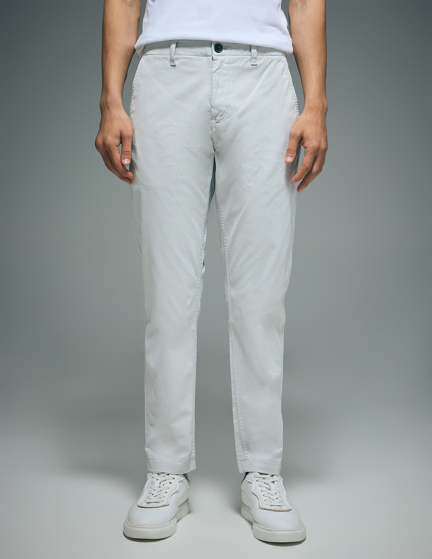 Flying Machine Slash Slim Tapered Fit Solid Trousers