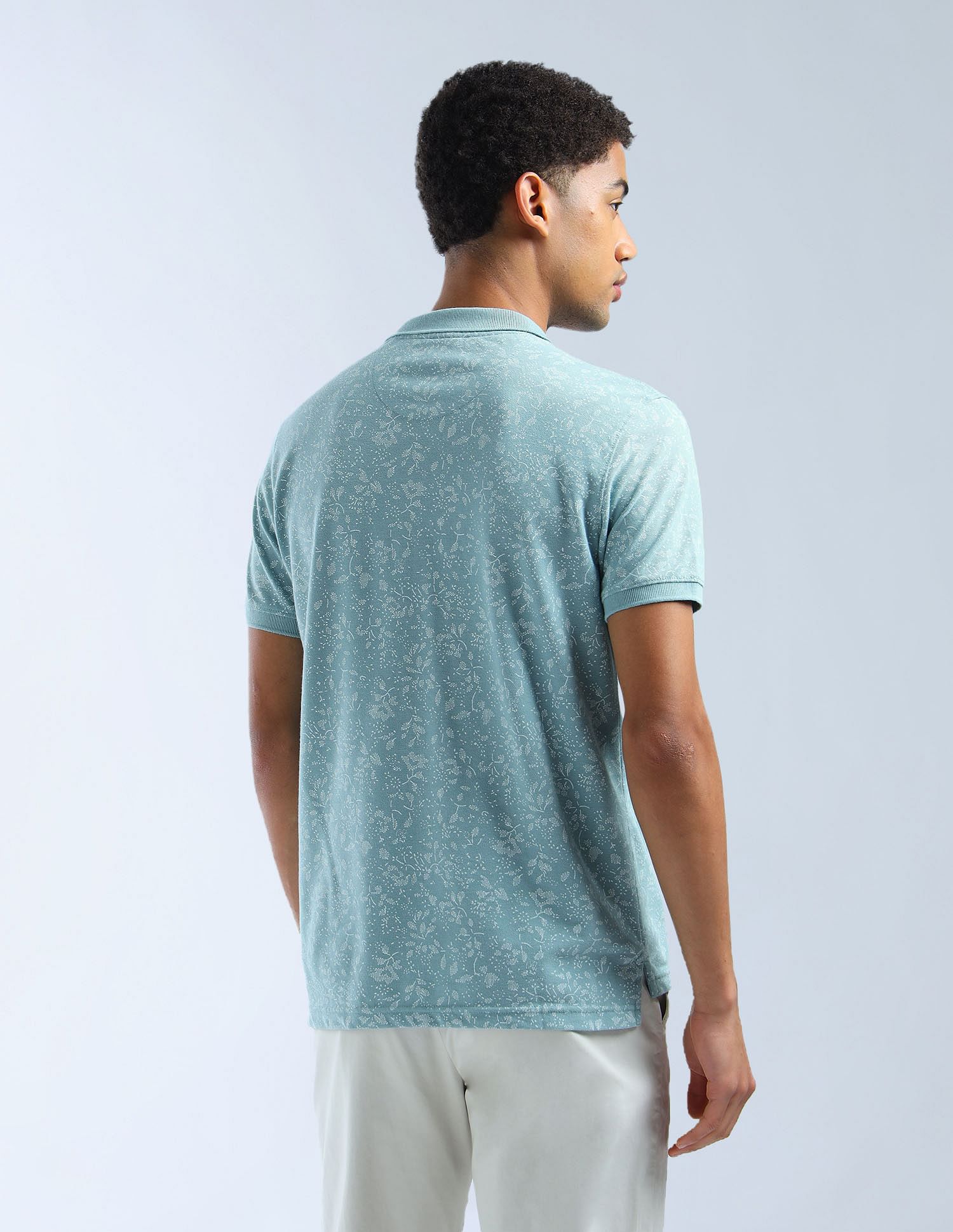 Flying Machine Floral Printed Essentials Polo Shirt