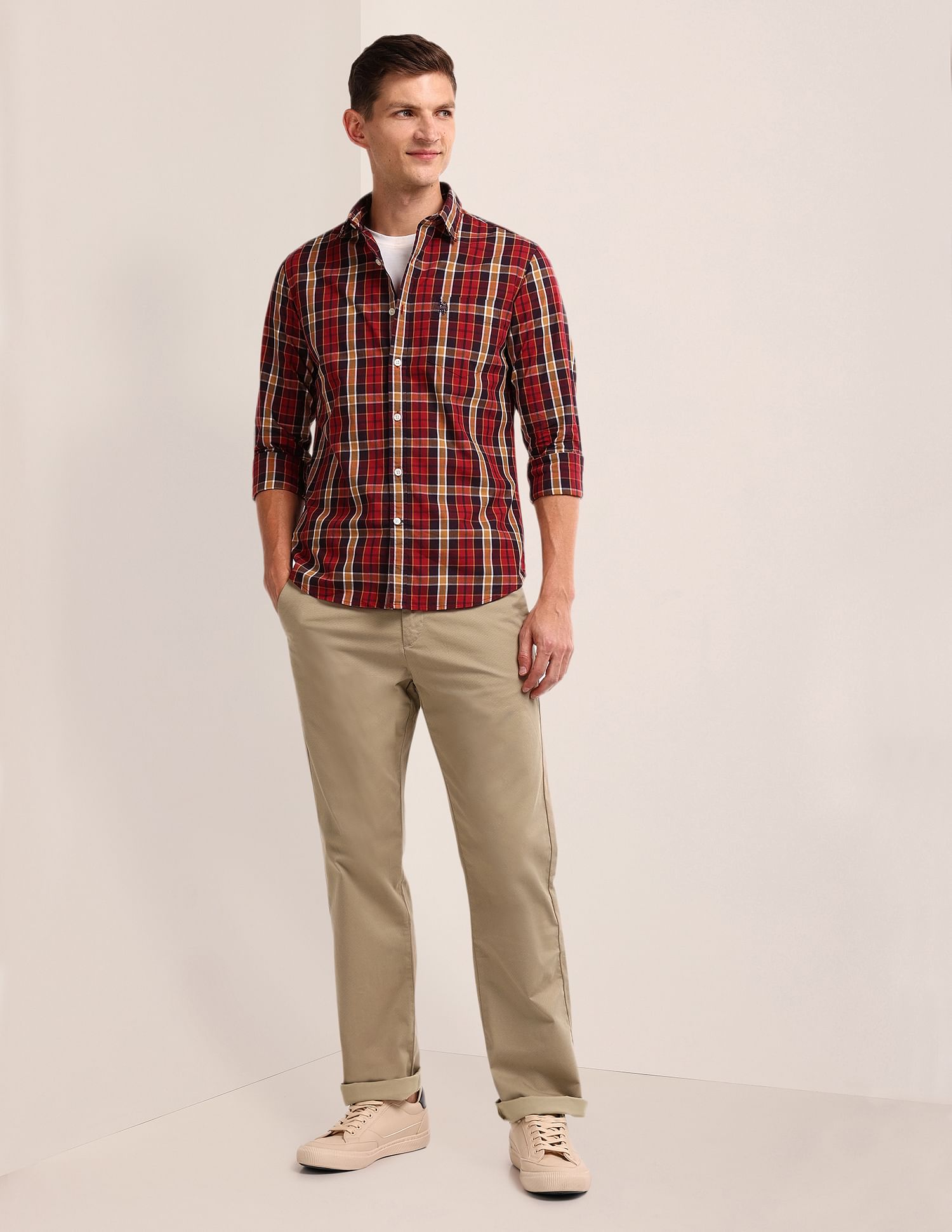 U.S. Polo Assn. Riley Straight Fit Mid Rise Trousers