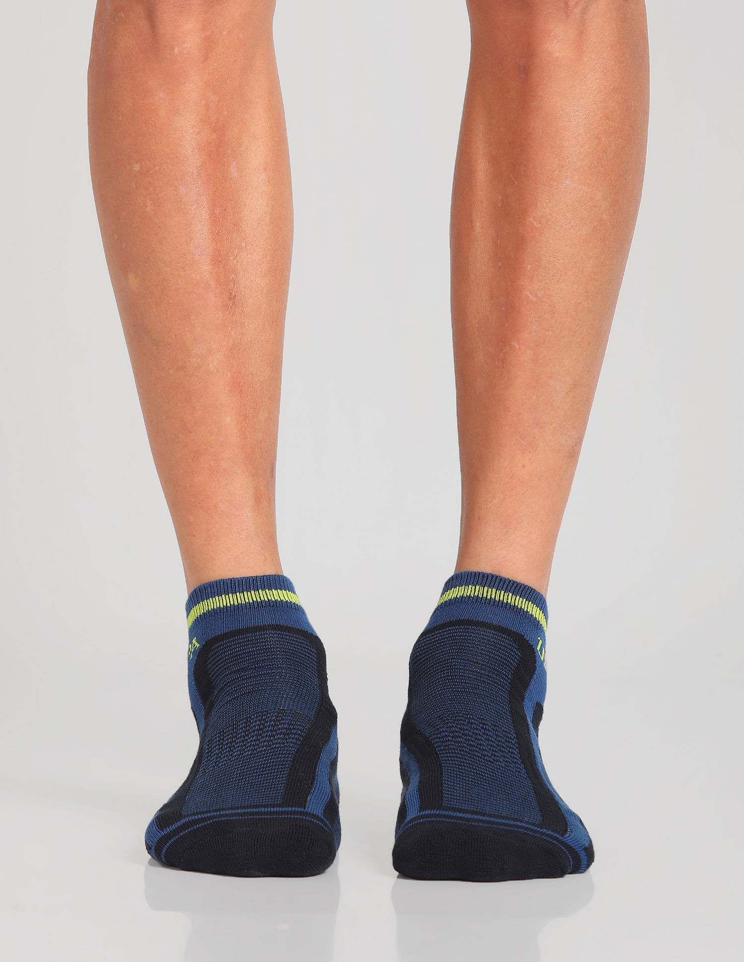 USPA Innerwear Ankle Length Striped ES006 Socks - Pack Of 3