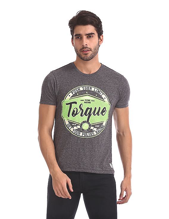 flying machine round neck t shirt