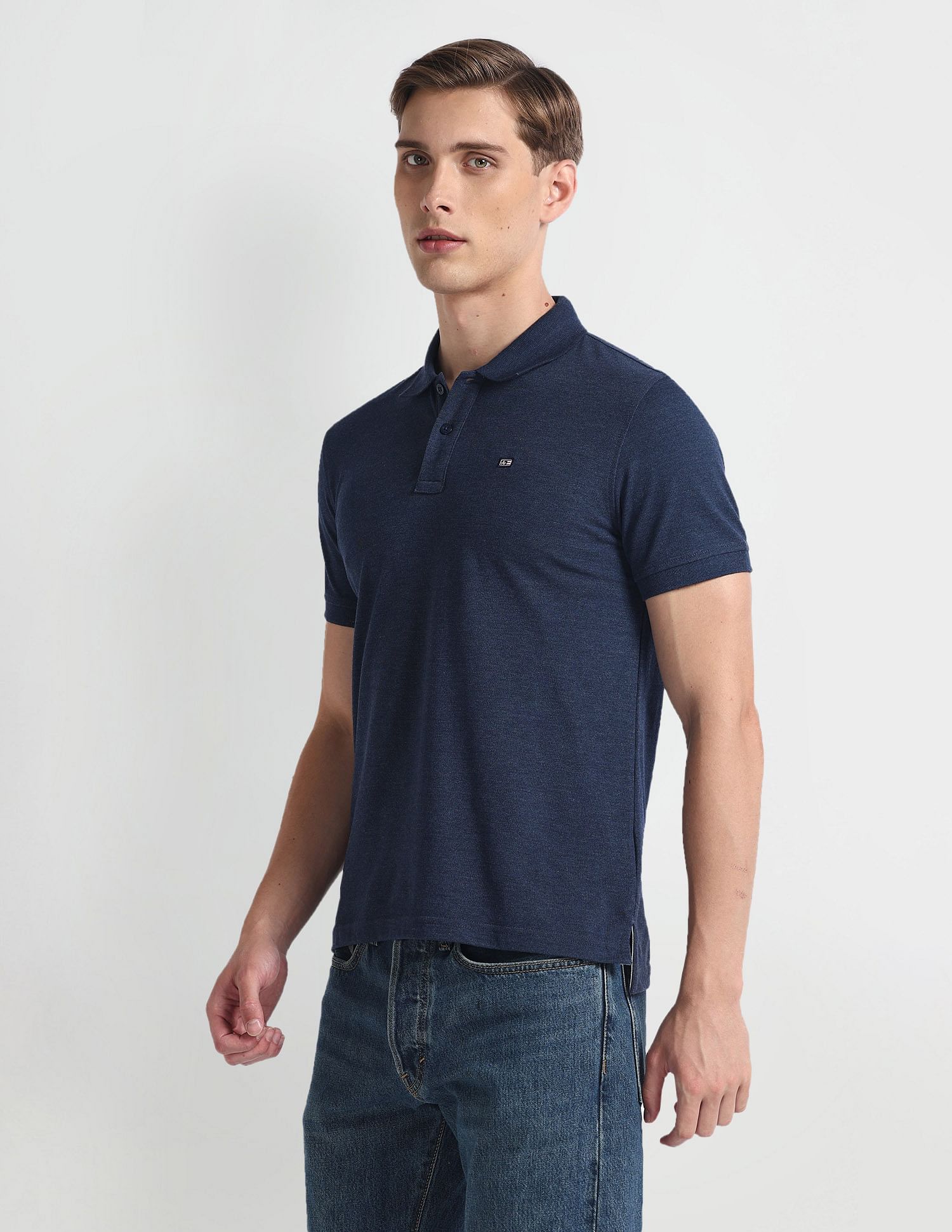 Arrow Sports Solid Logo Polo Shirt