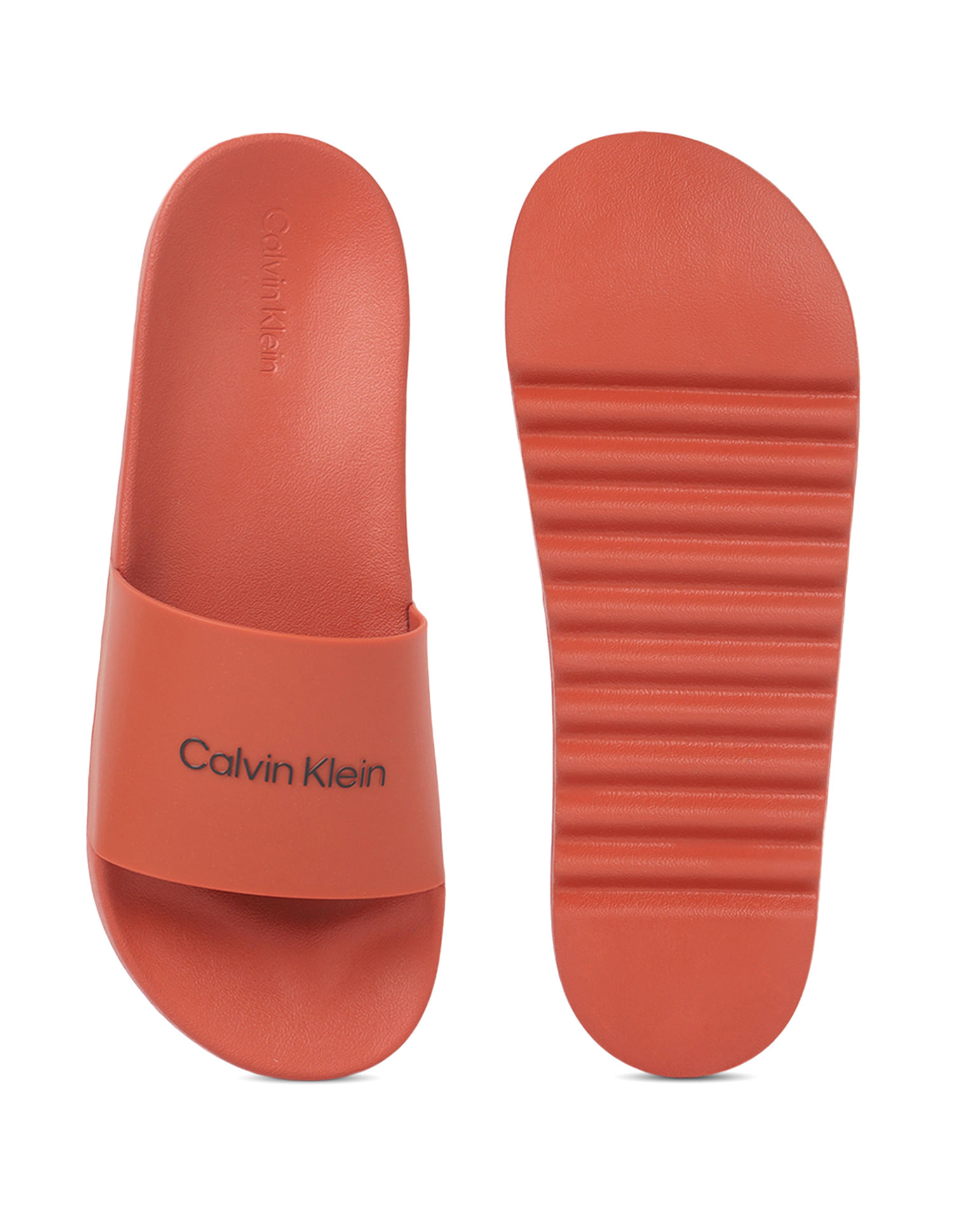 Red calvin klein sliders on sale