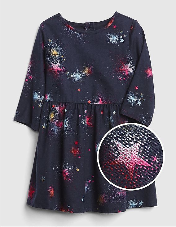 Buy GAP Girls Blue Star Fit And Flare Dress 