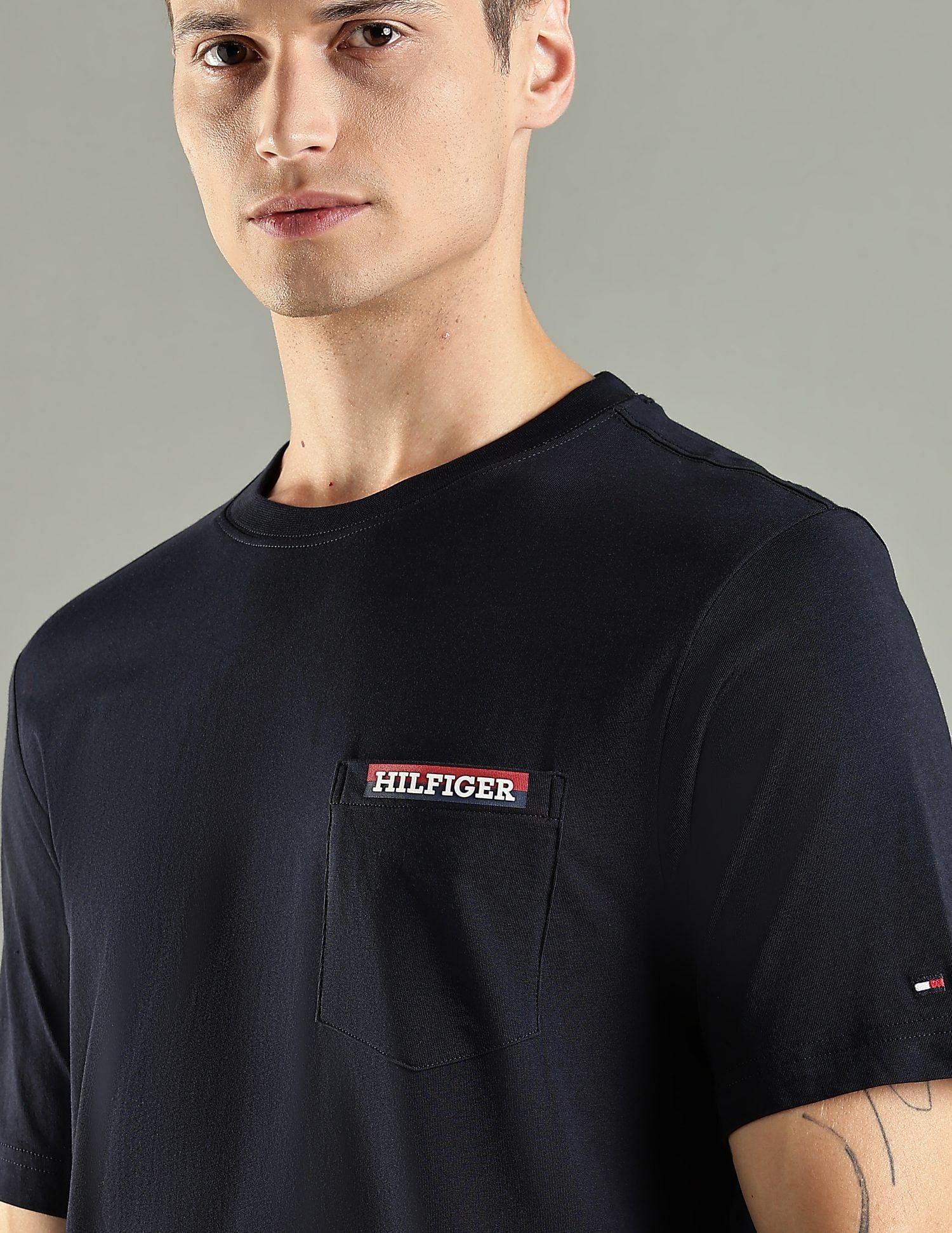 Tommy Hilfiger Solid Regular Fit Cotton T-Shirt