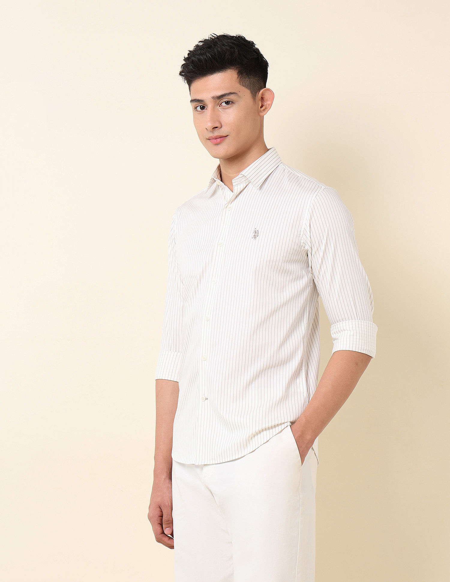 U.S. Polo Assn. Vertical Striped Tailored Fit Shirt