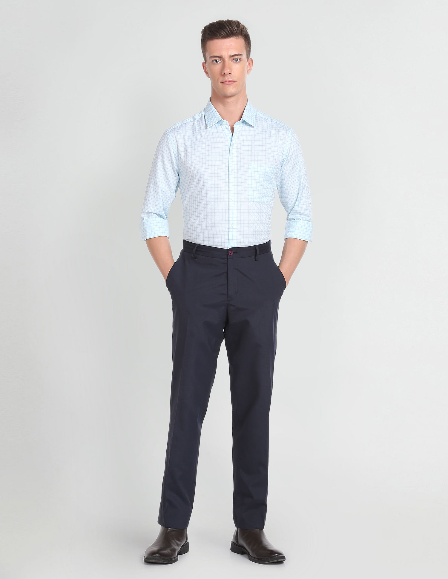 Arrow Graph Check Cotton Formal Shirt