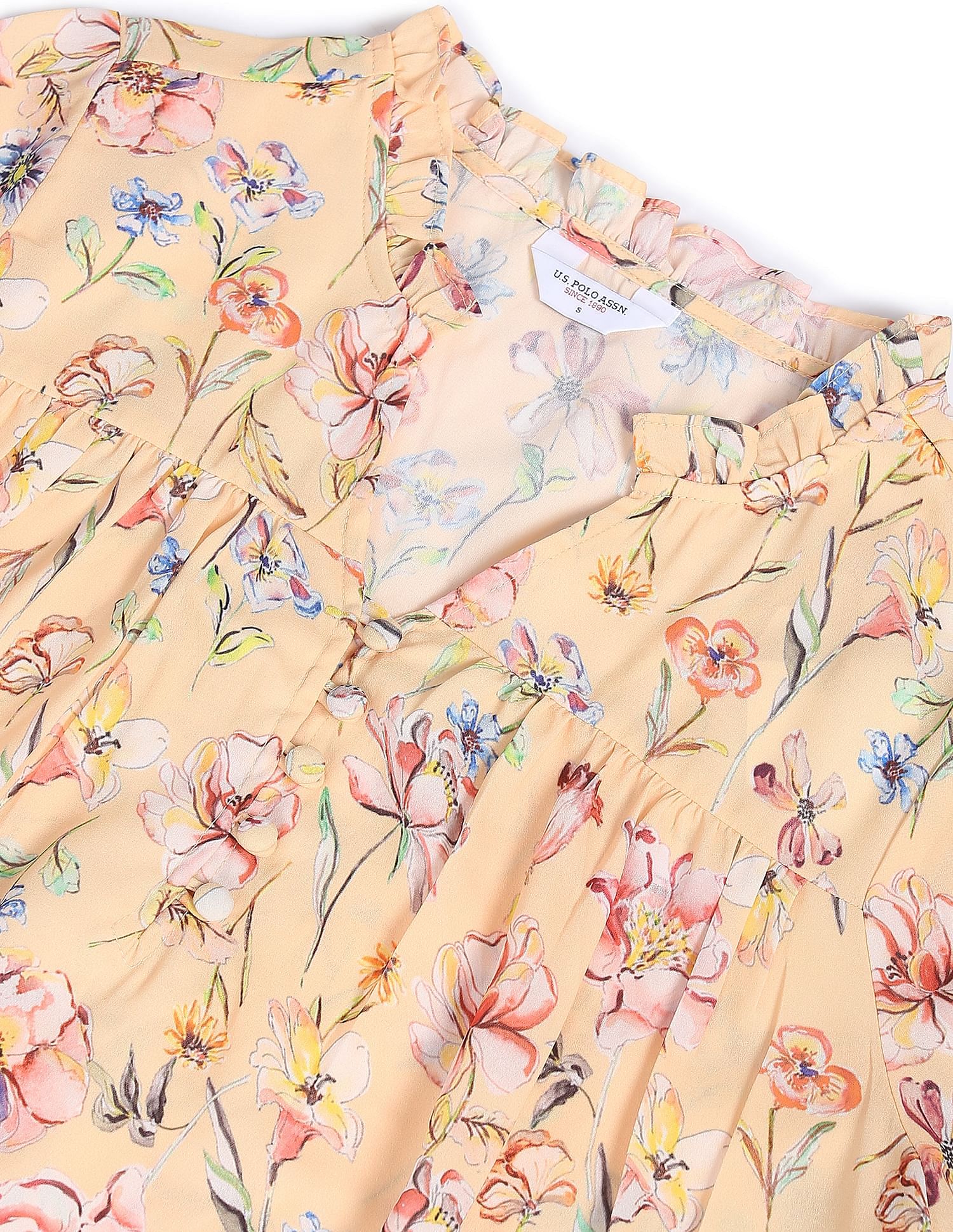 U.S. Polo Assn. Women Floral Print Polyester Top