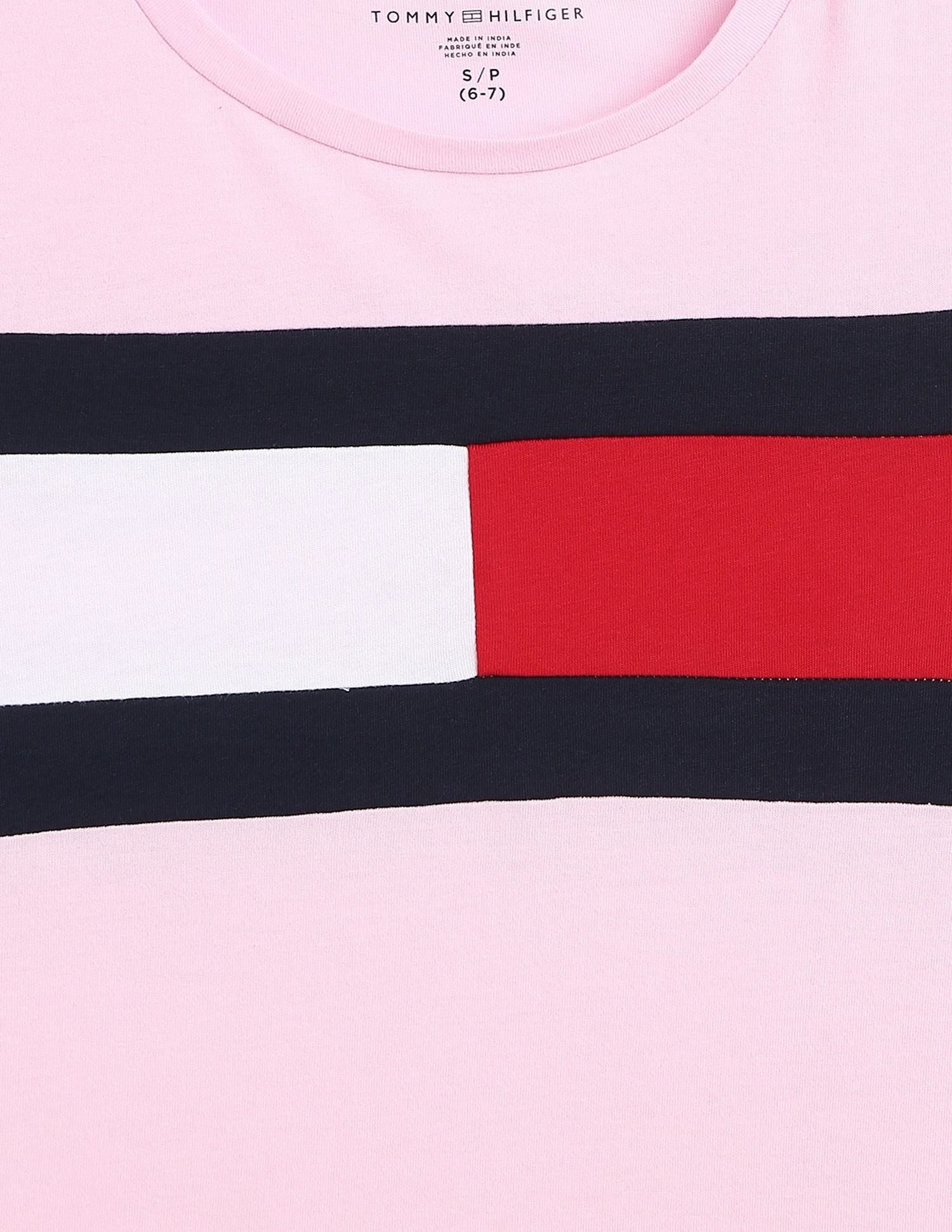Tommy Hilfiger Girls Pink Logo T-Shirt