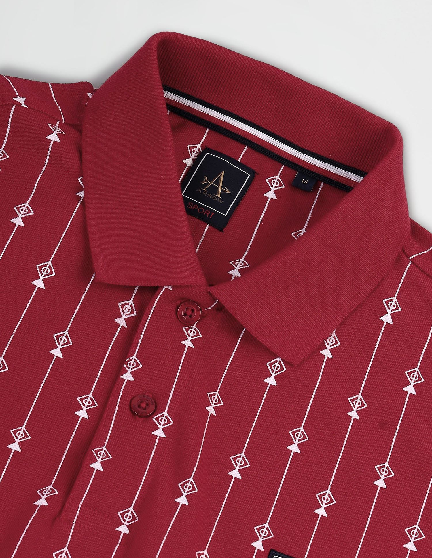 Arrow Sports Geometric Print Regular Polo Shirt