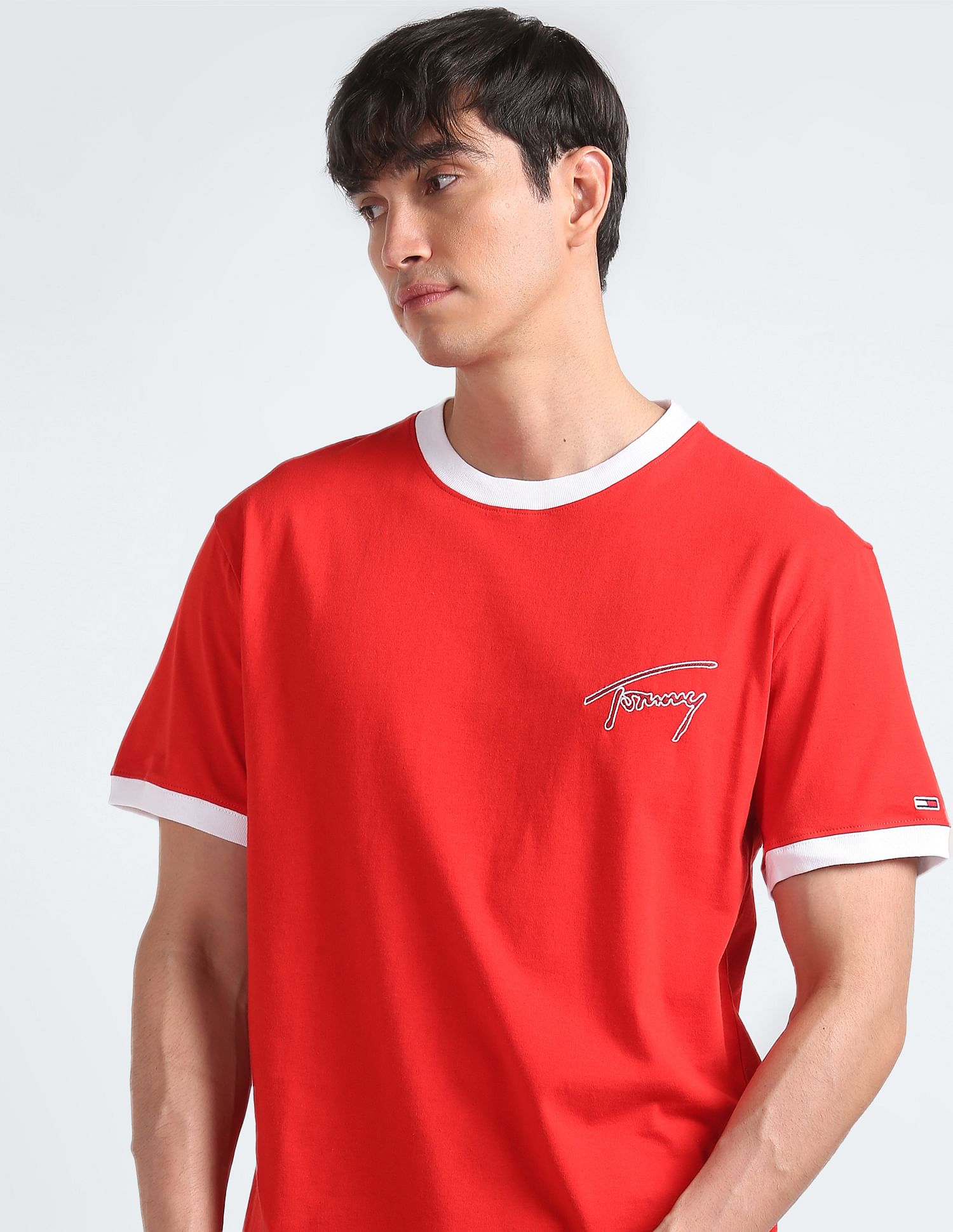 Tommy hilfiger embroidered t shirt hot sale