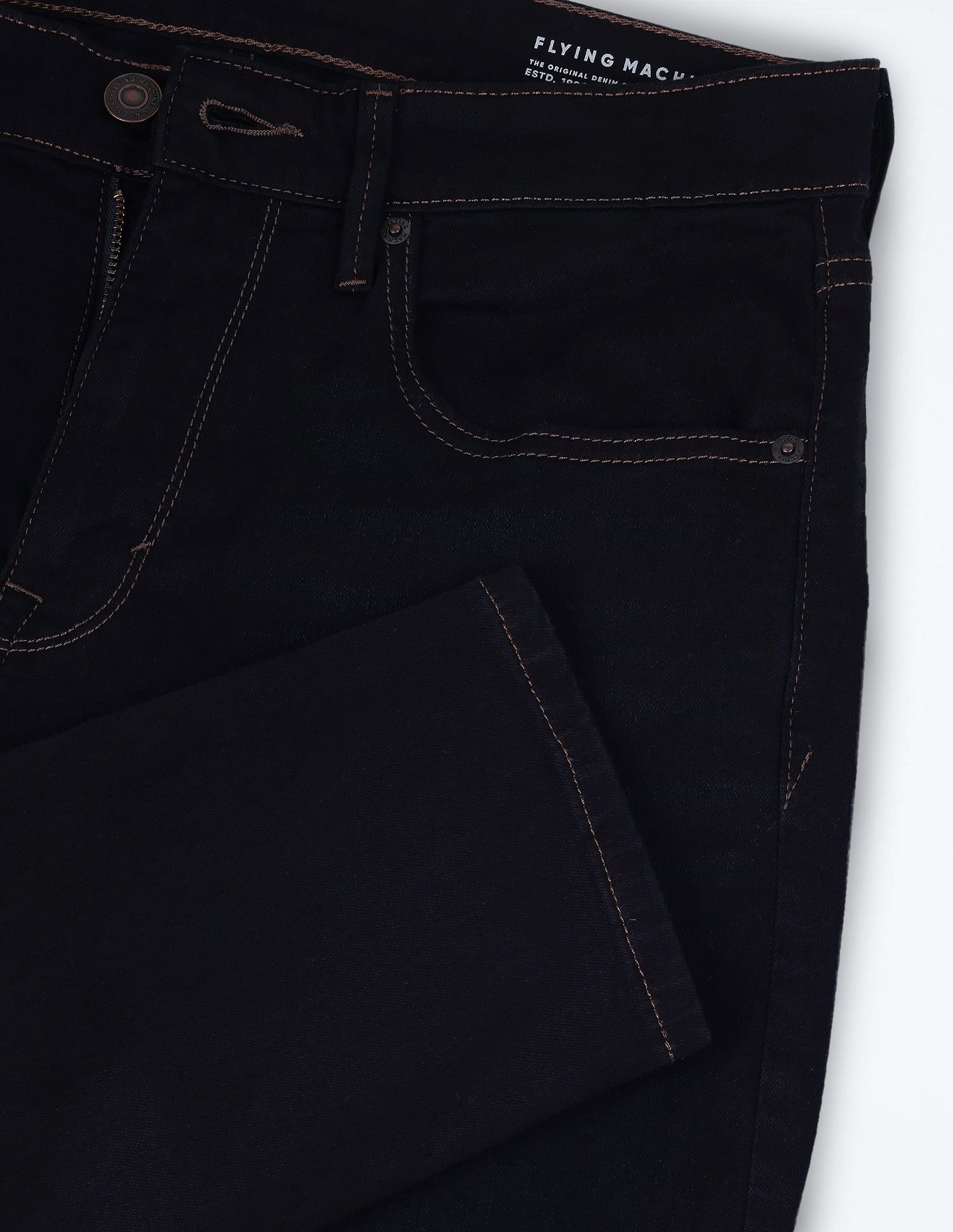 Flying Machine Slash Slim Tapered Rinsed Jeans