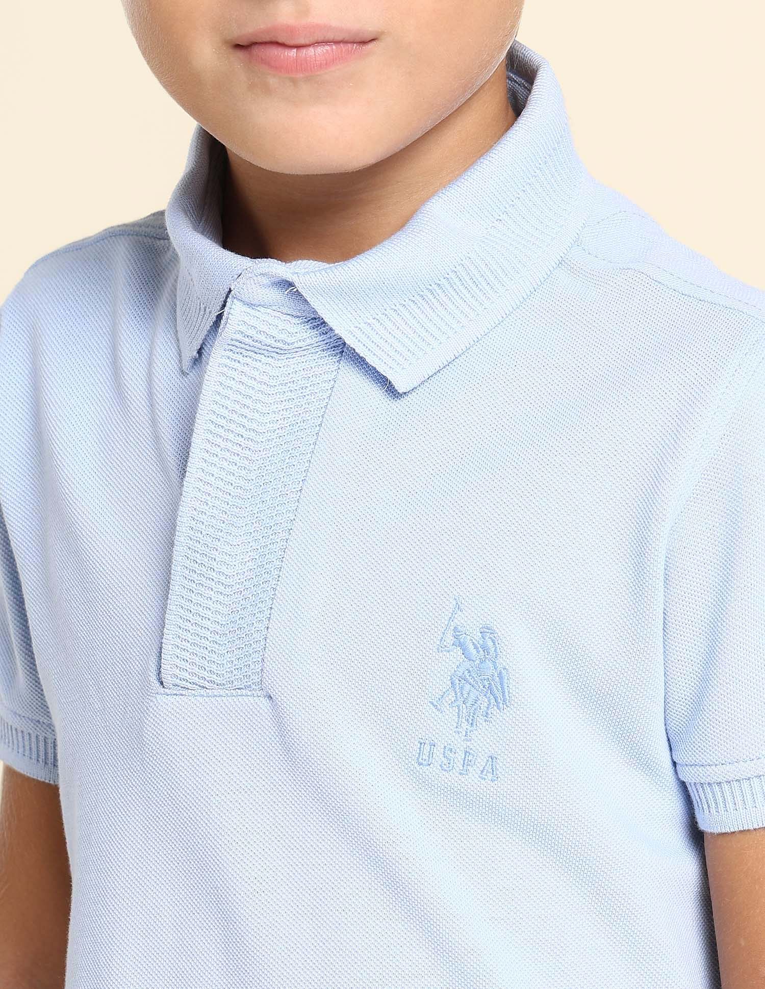U.S. Polo Assn. Kids Boys Regular Fit Solid Polo Shirt