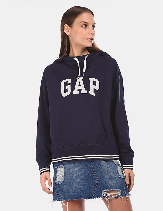 Gap logo hoodie best sale women's