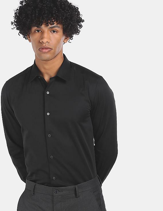 Buy Arrow Newyork Satin Stretch Slim Fit Formal Shirt 