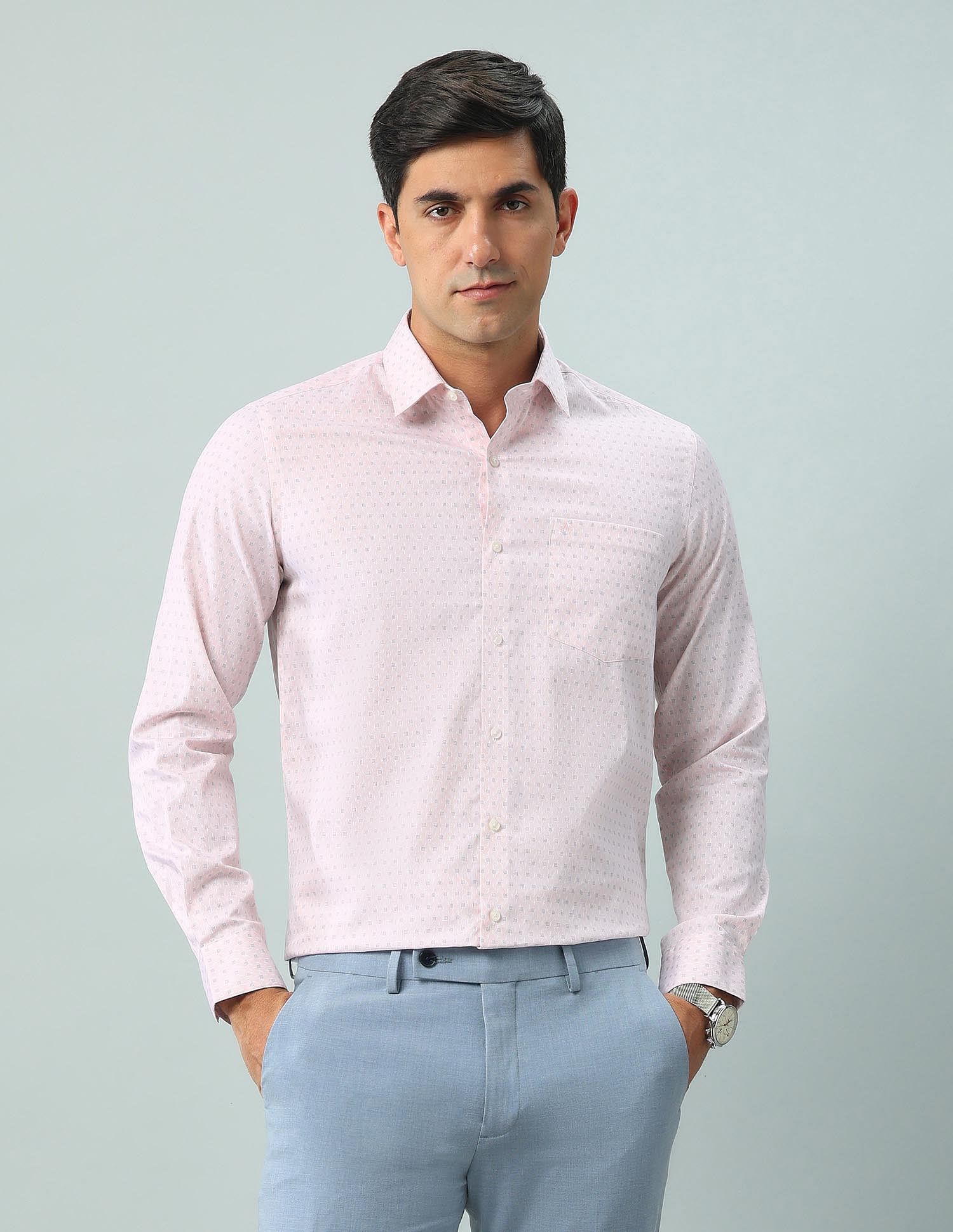 Arrow Geometric Printed Twill Shirt