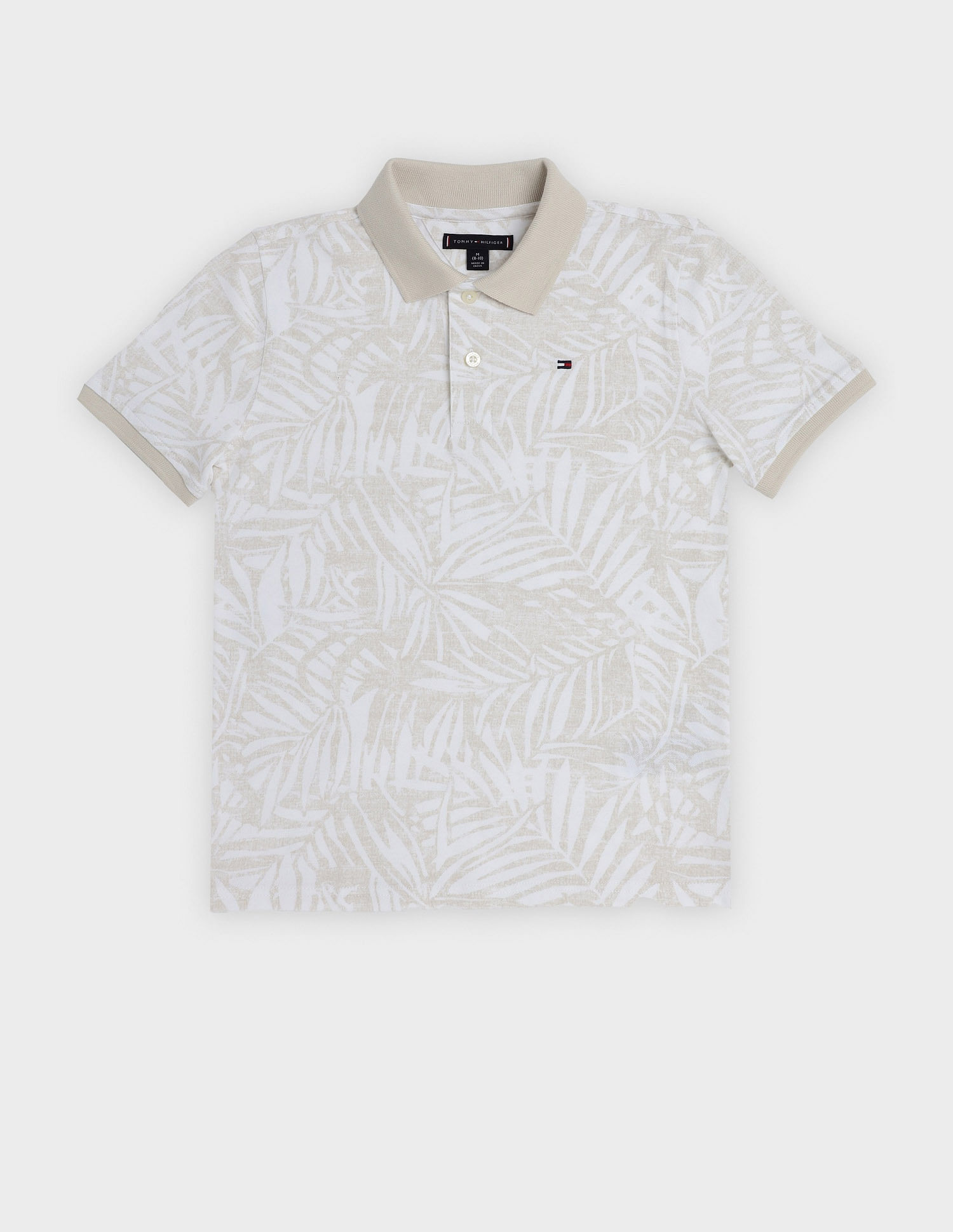 Tommy Hilfiger Kids Boys Printed Regular Fit Cotton Polo T-Shirt