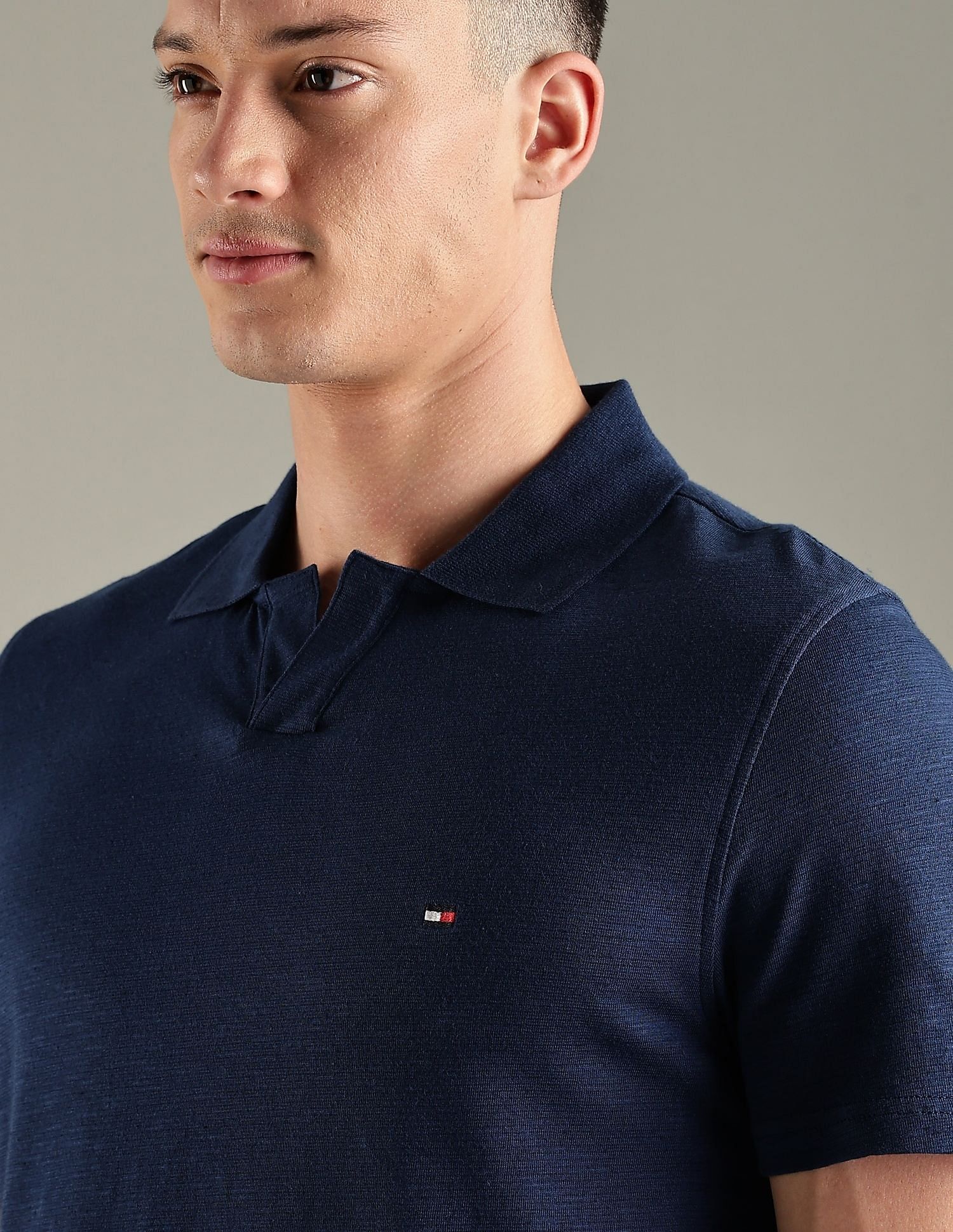 Tommy Hilfiger Solid Slim-Fit Cotton Polo Shirt