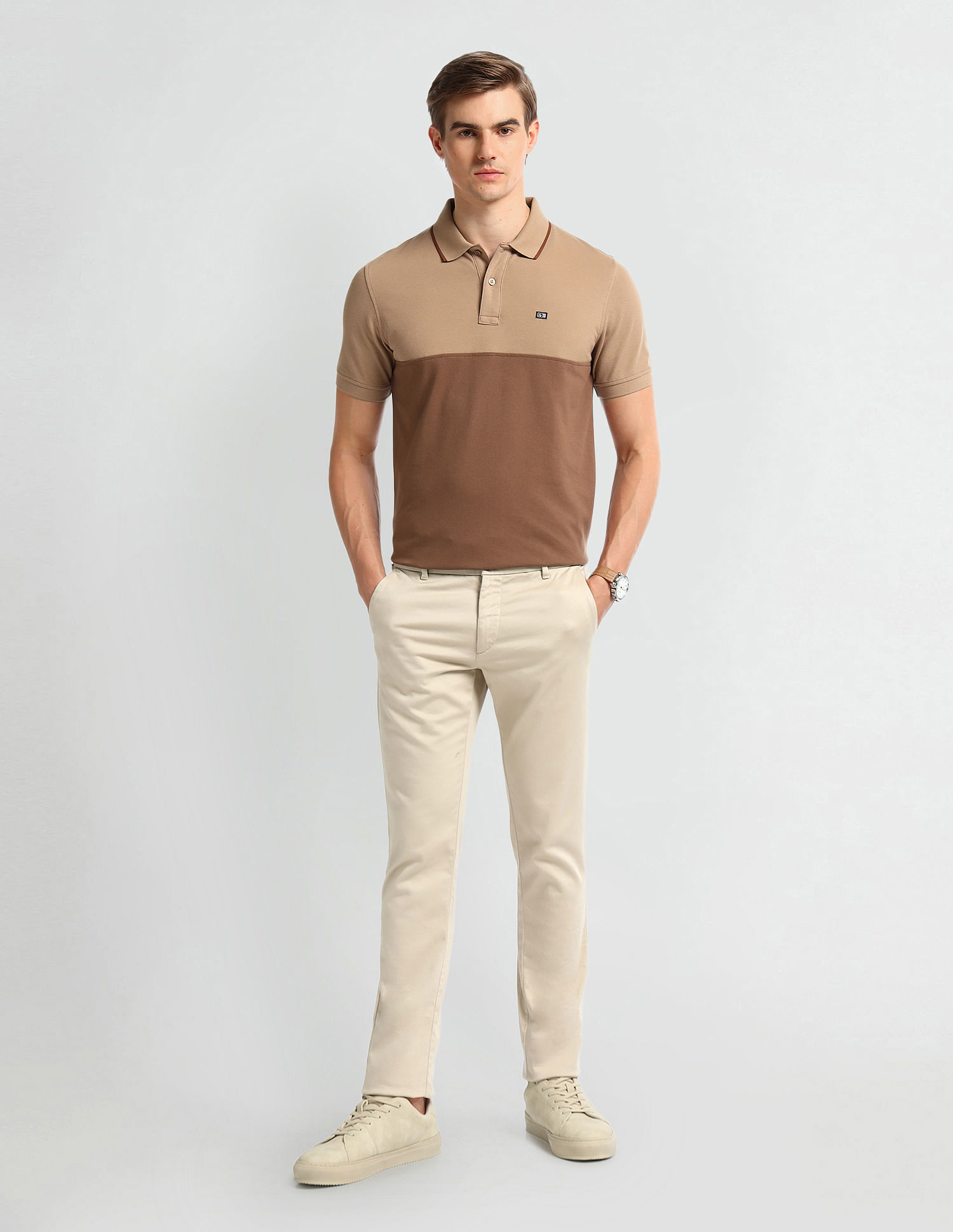 Arrow Sport Regular Fit Clourblocked Polo Shirt