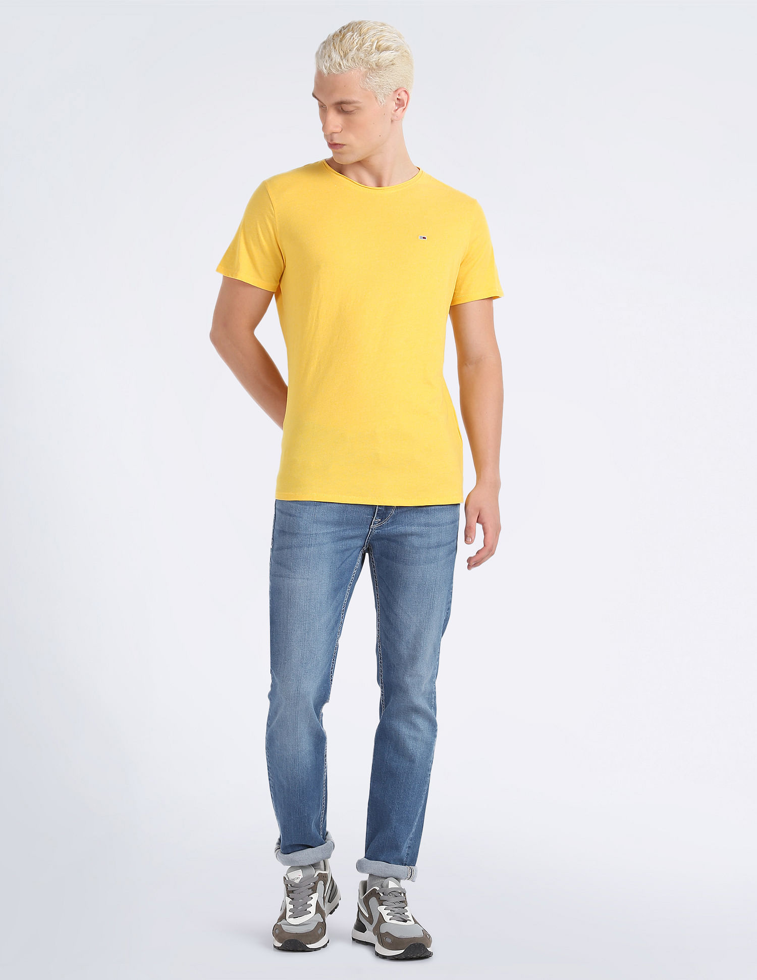 Tommy Hilfiger Round Neck Slim Fit Jaspe T-Shirt