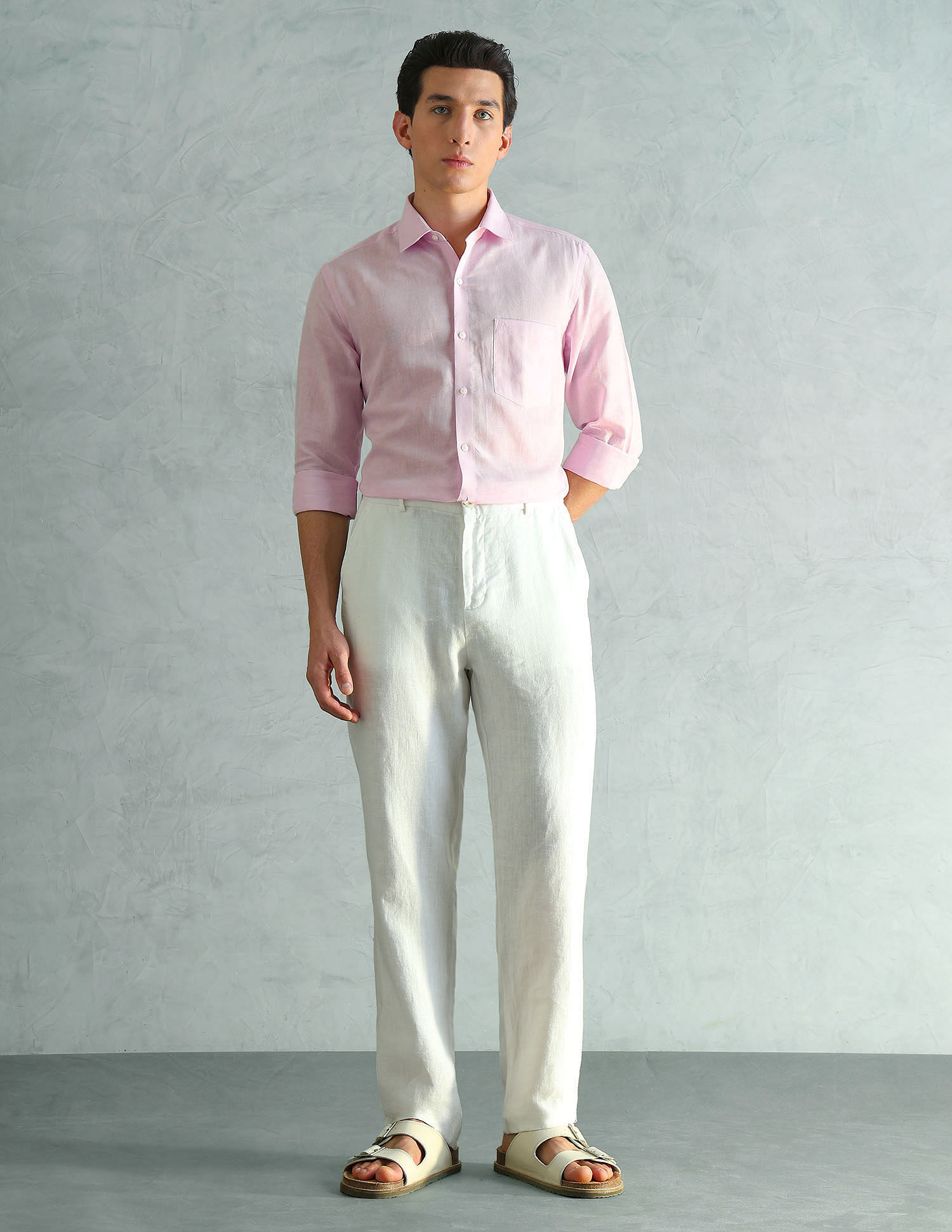 Arrow Cotton Linen Slim Fit Shirt