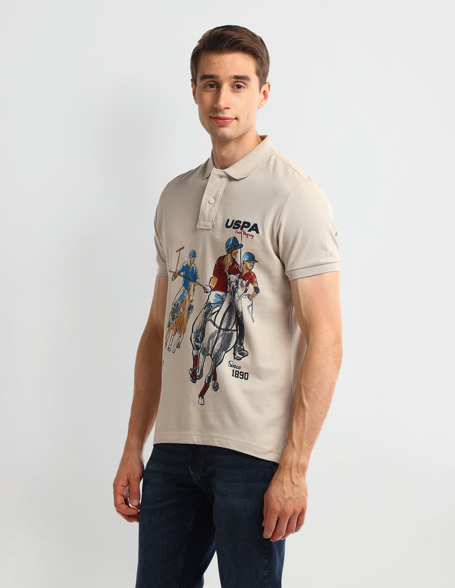 U.S. Polo Assn. Denim Co. Muscle Fit Graphic Polo Shirt