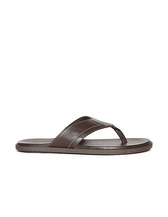 Arrow Men Brown Broad V-Strap Matthew Sandals