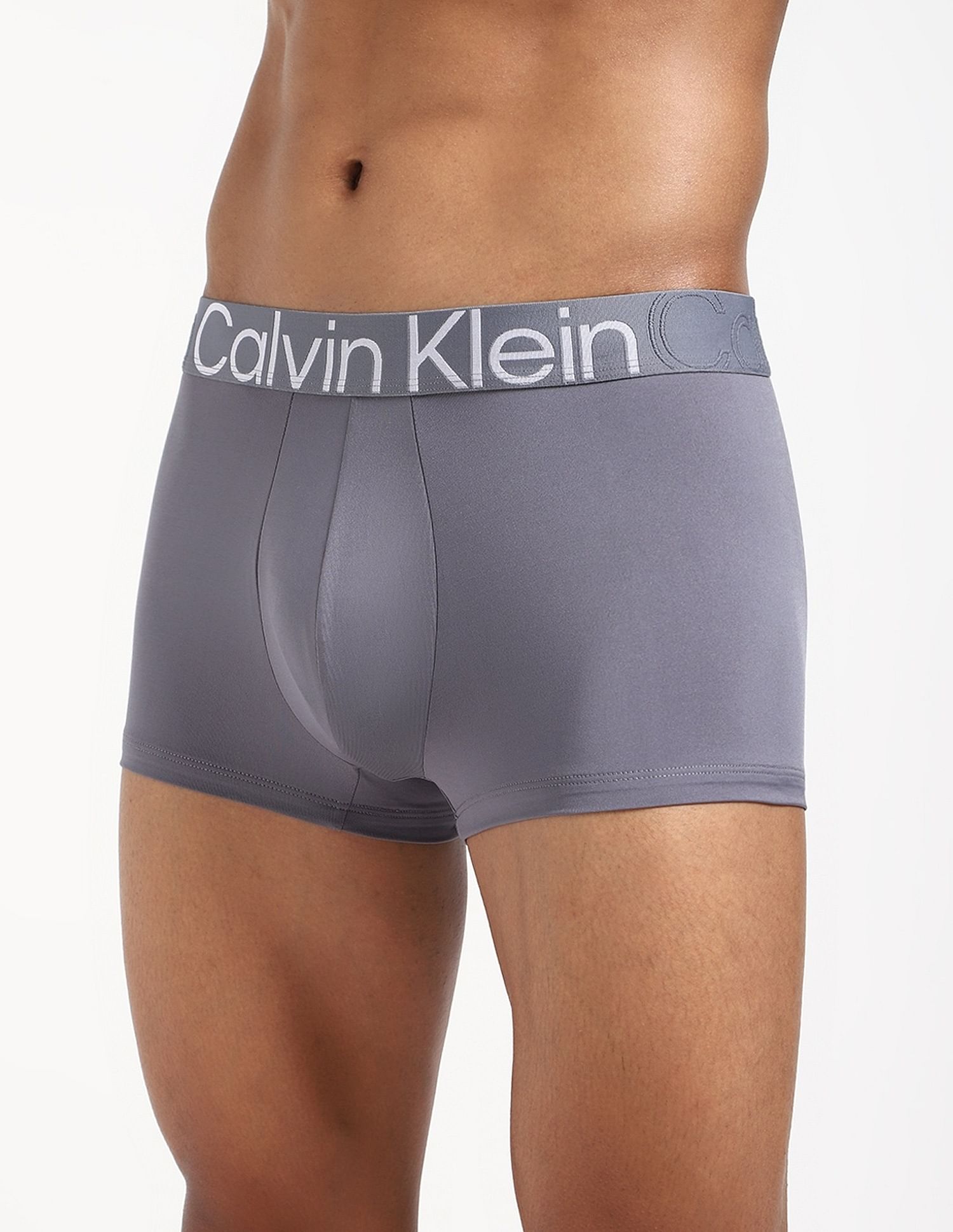 Calvin Klein Underwear Mid Rise Solid Grey Trunks