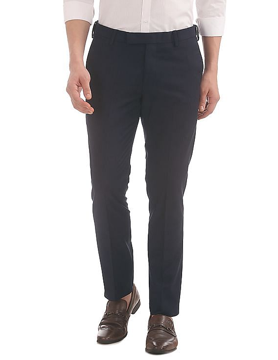 Buy USPA Tailored Men Slim Fit Adjustable Waist Trousers  NNNOWcom