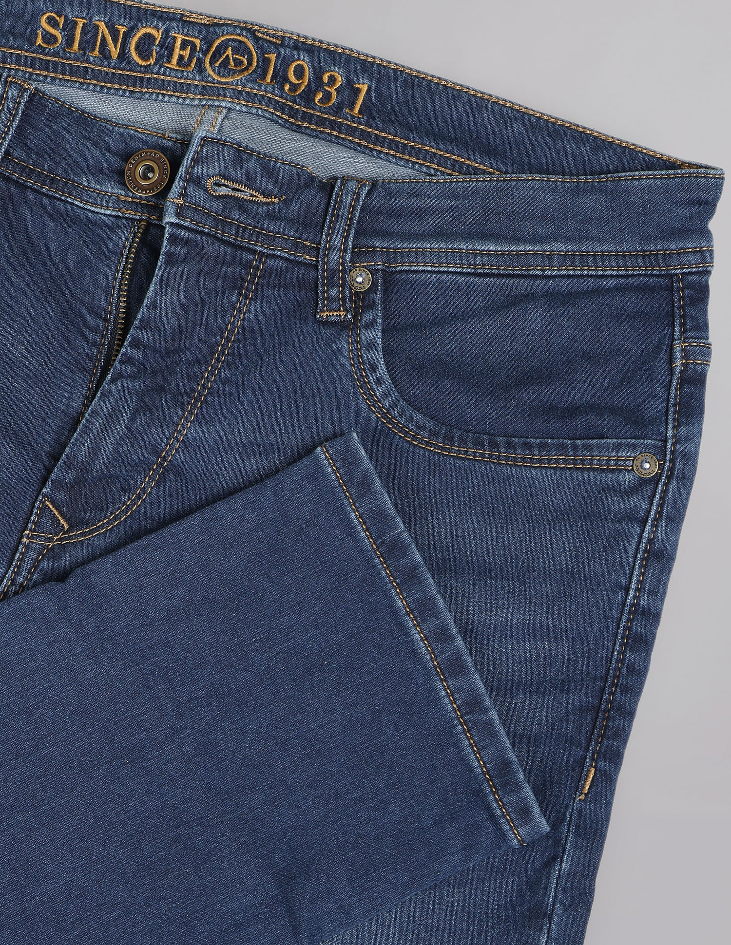 AD by Arvind Mid Rise Slim Fit Jeans