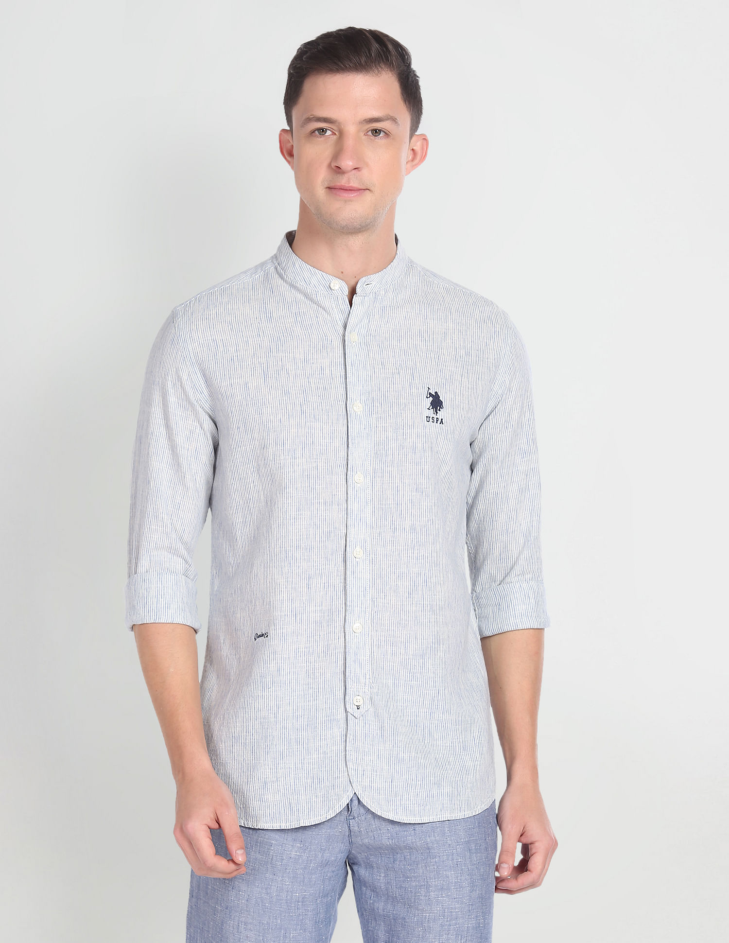 U.S. Polo Assn. Denim Co. Vertical Stripe Cotton Shirt