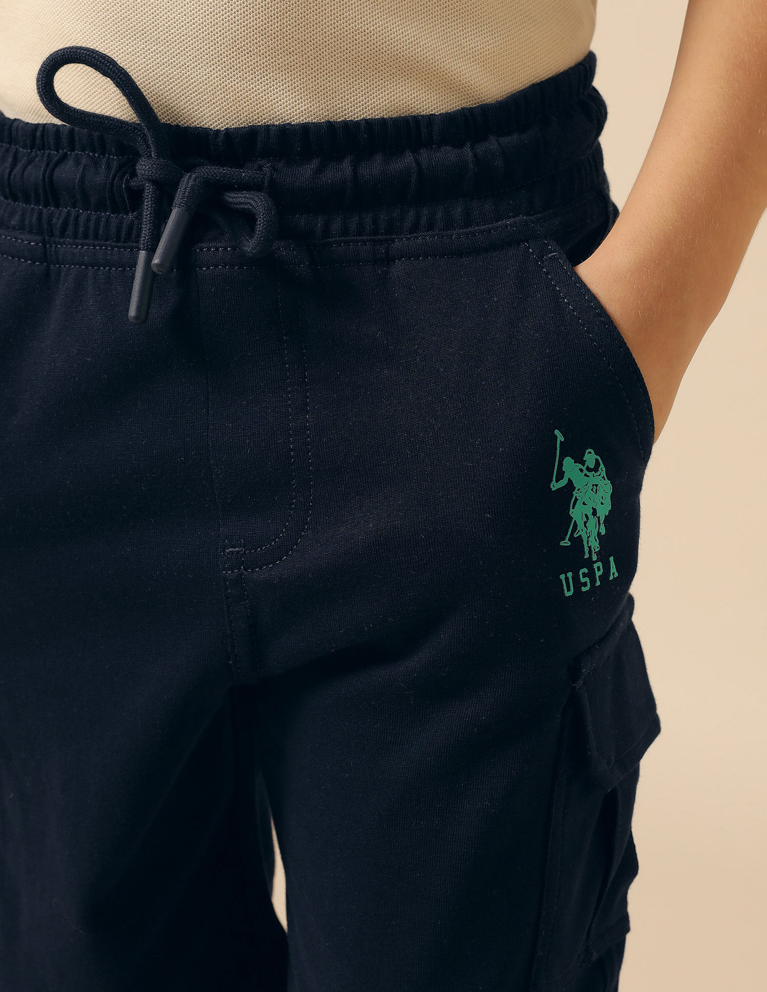 U.S. Polo Assn. Kids Boys Pure Cotton Solid Shorts