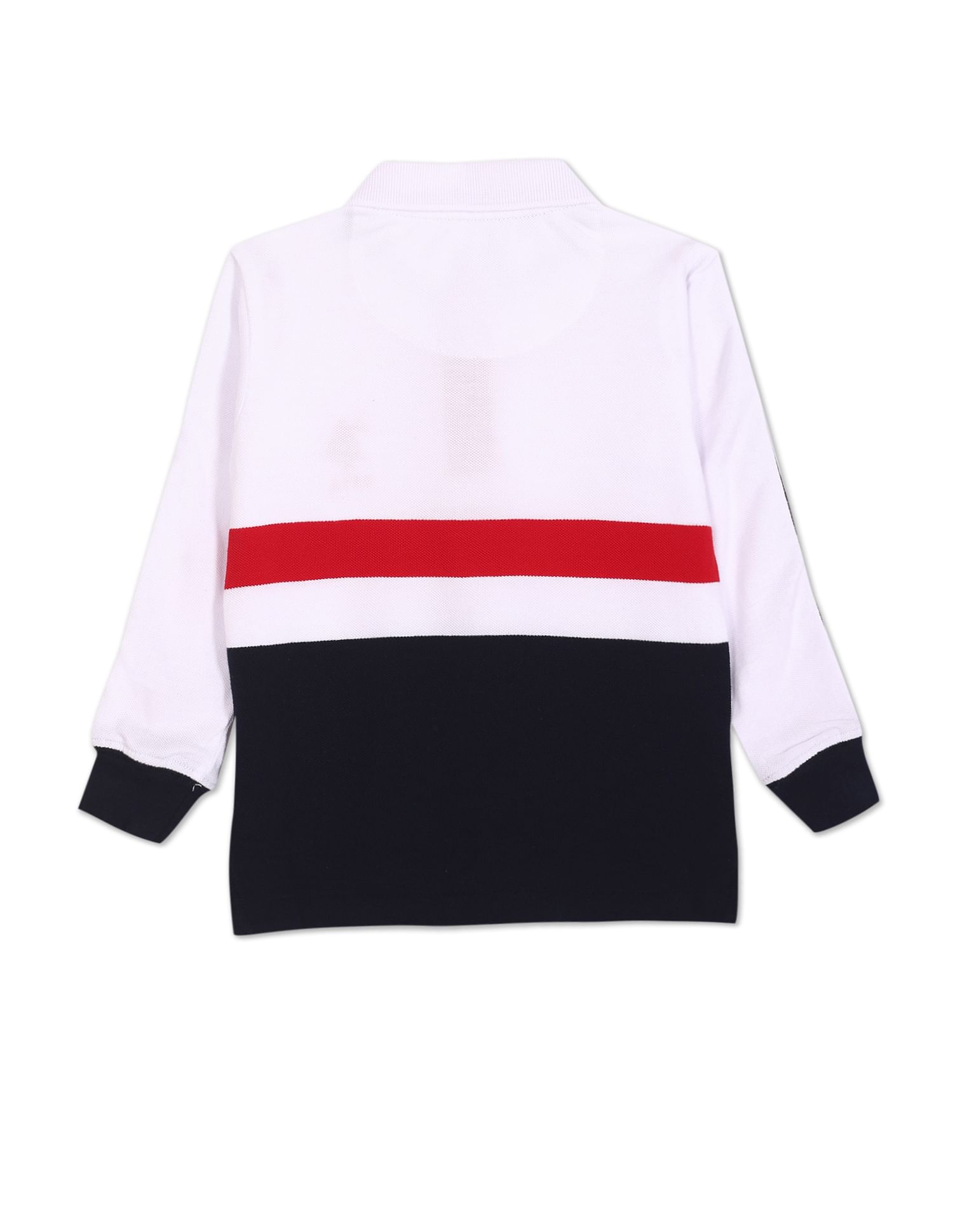 U.S. Polo Assn. Kids Boys Brand Tape Colour Block Pique Polo Shirt