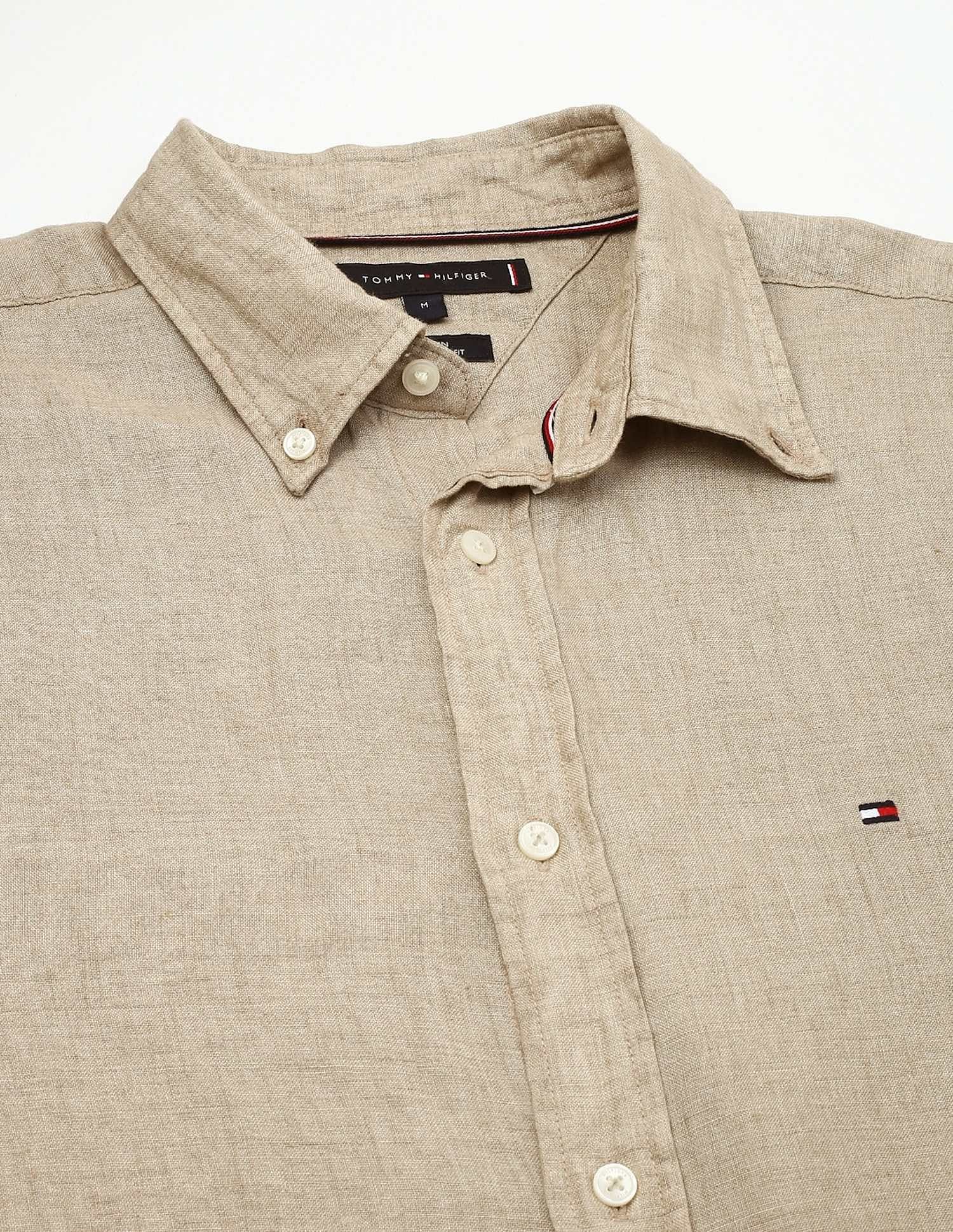 Tommy Hilfiger Solid Regular-Fit Linen Shirt
