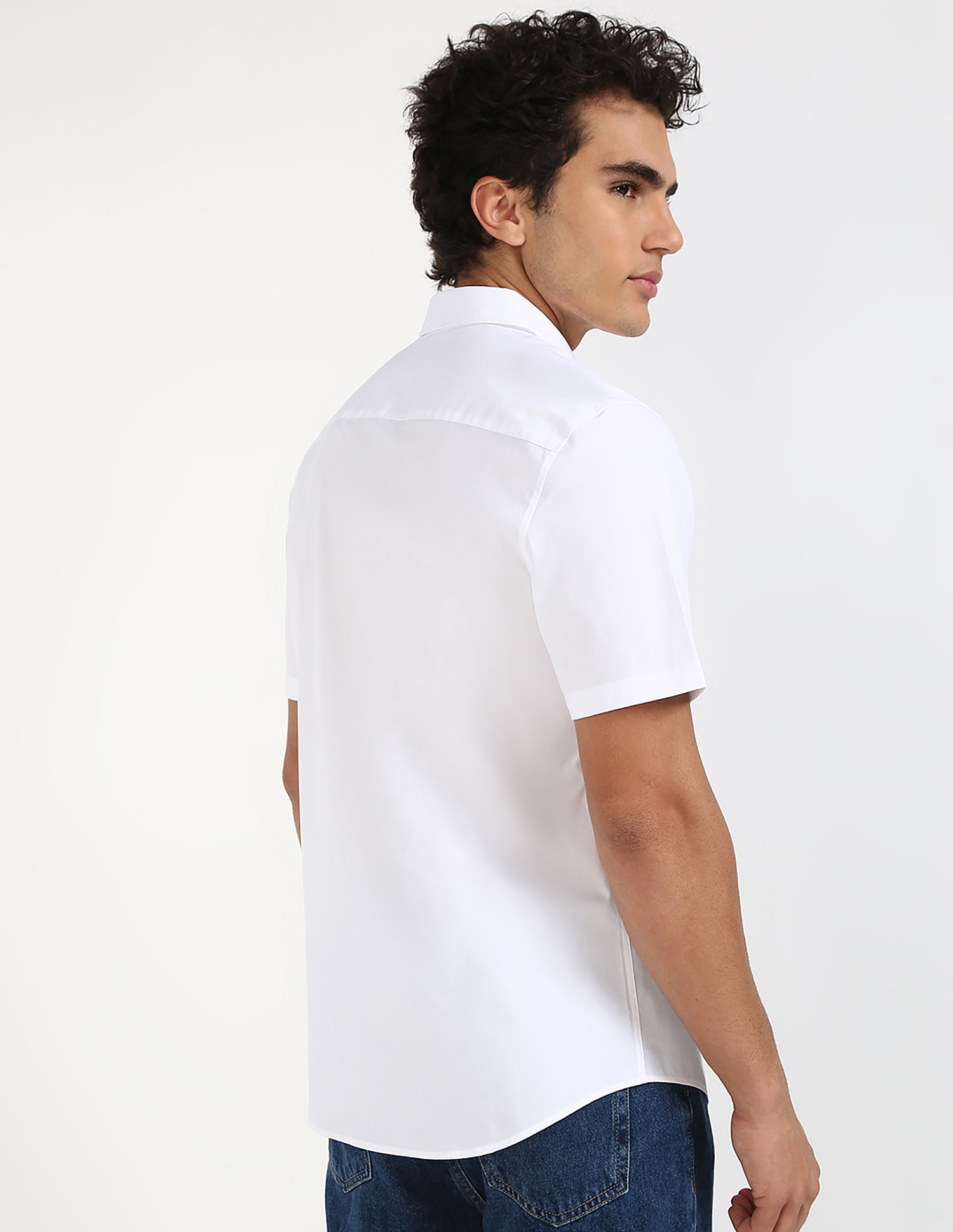 Calvin Klein Solid Stretch Slim Fit Shirt