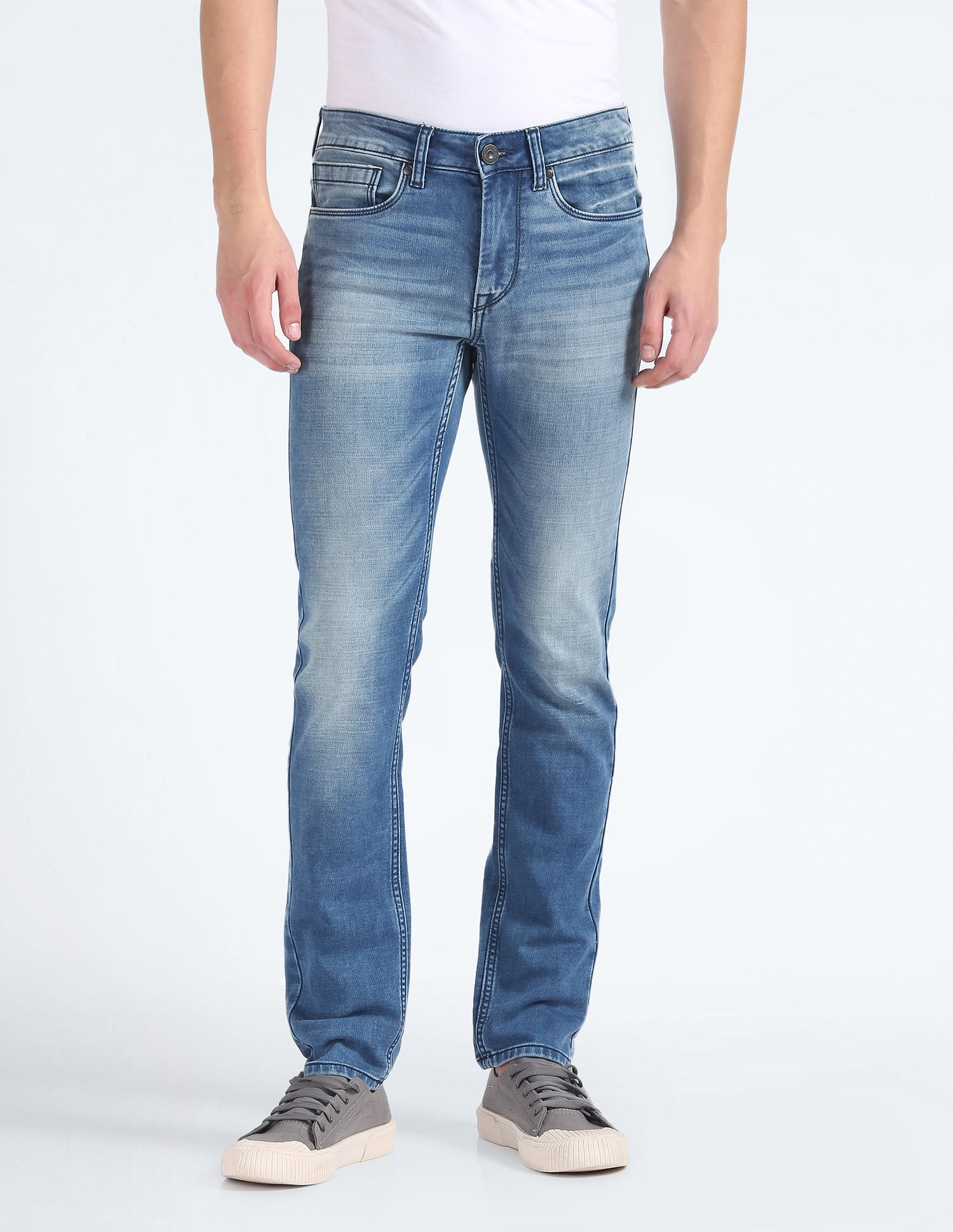 Flying Machine Stone Wash Jackson Skinny Fit Jeans