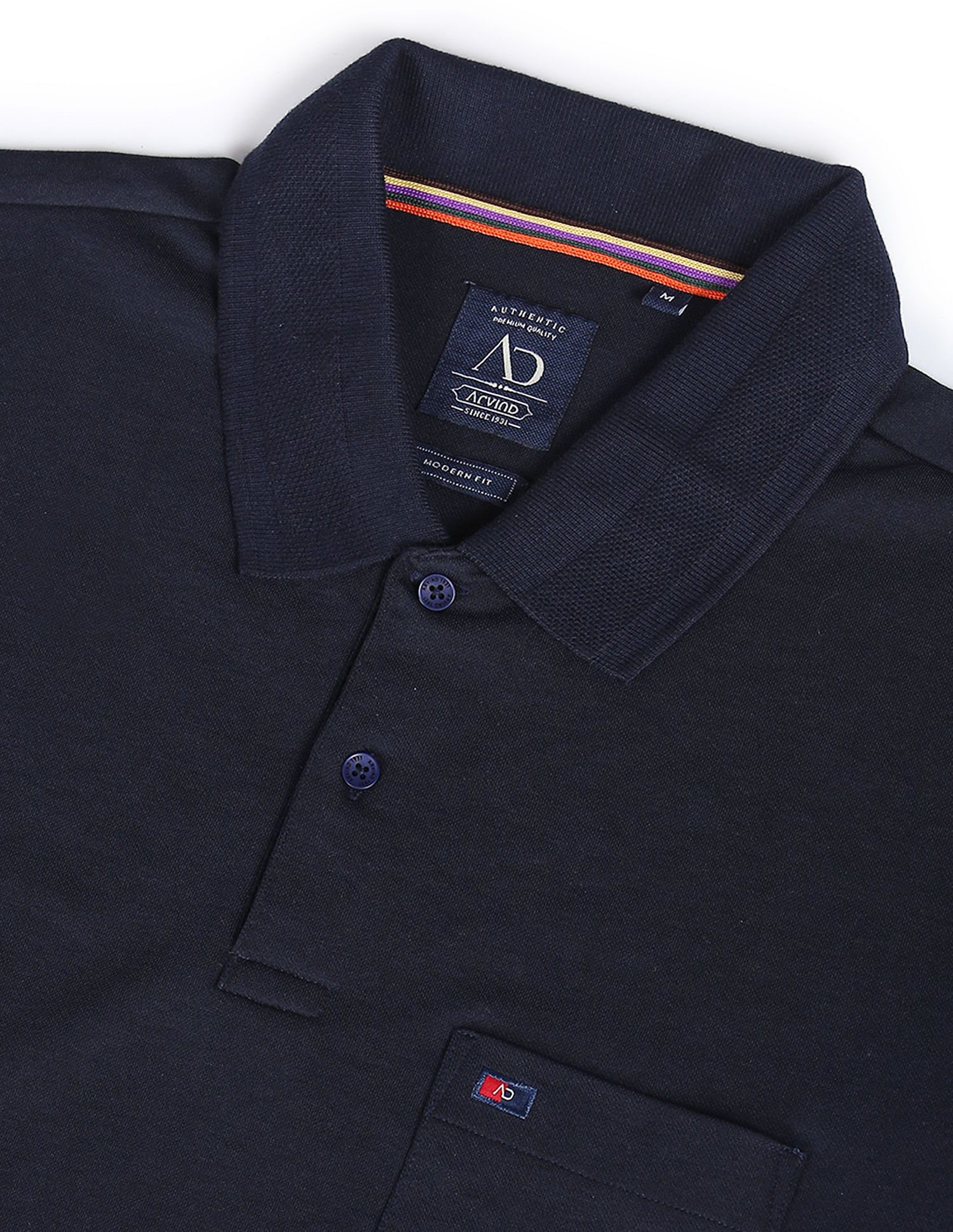 AD by Arvind Chest Pocket Easy Polo Shirt